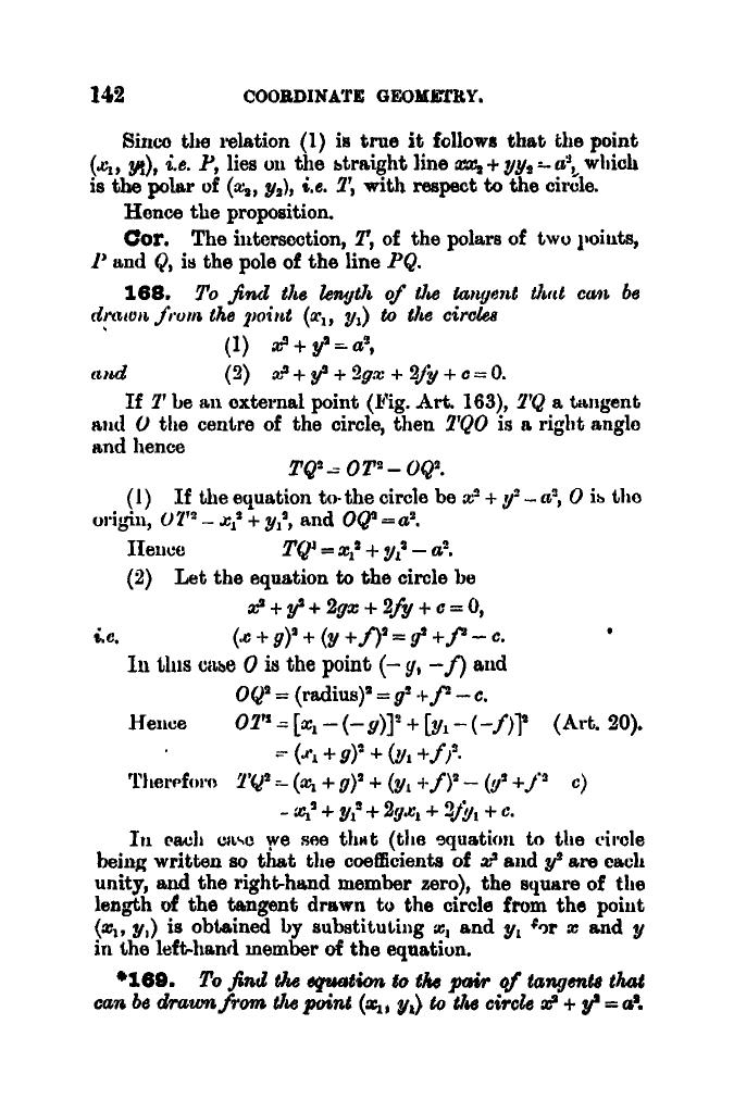 SL Loney: The Elements of Coordinate Geometry - Page 147