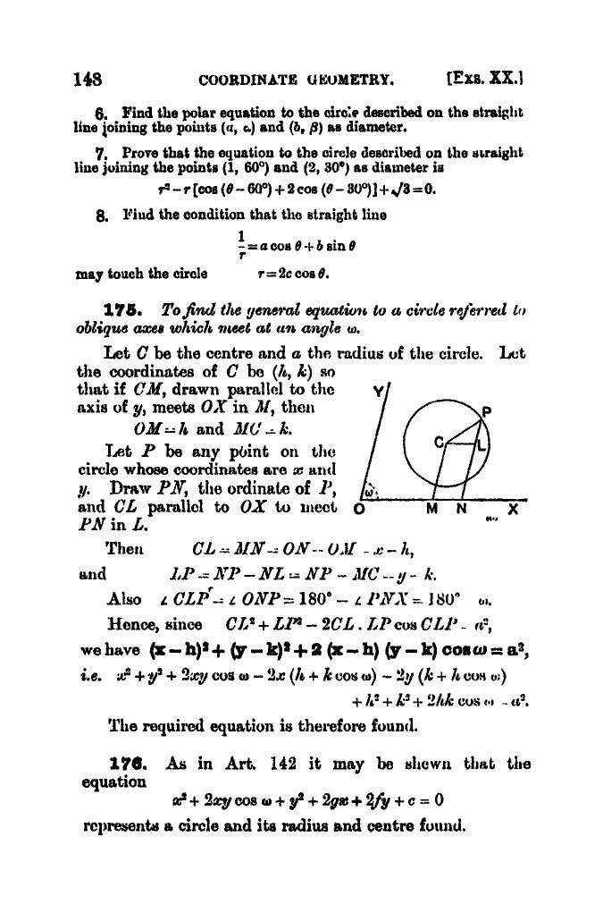 SL Loney: The Elements of Coordinate Geometry - Page 153