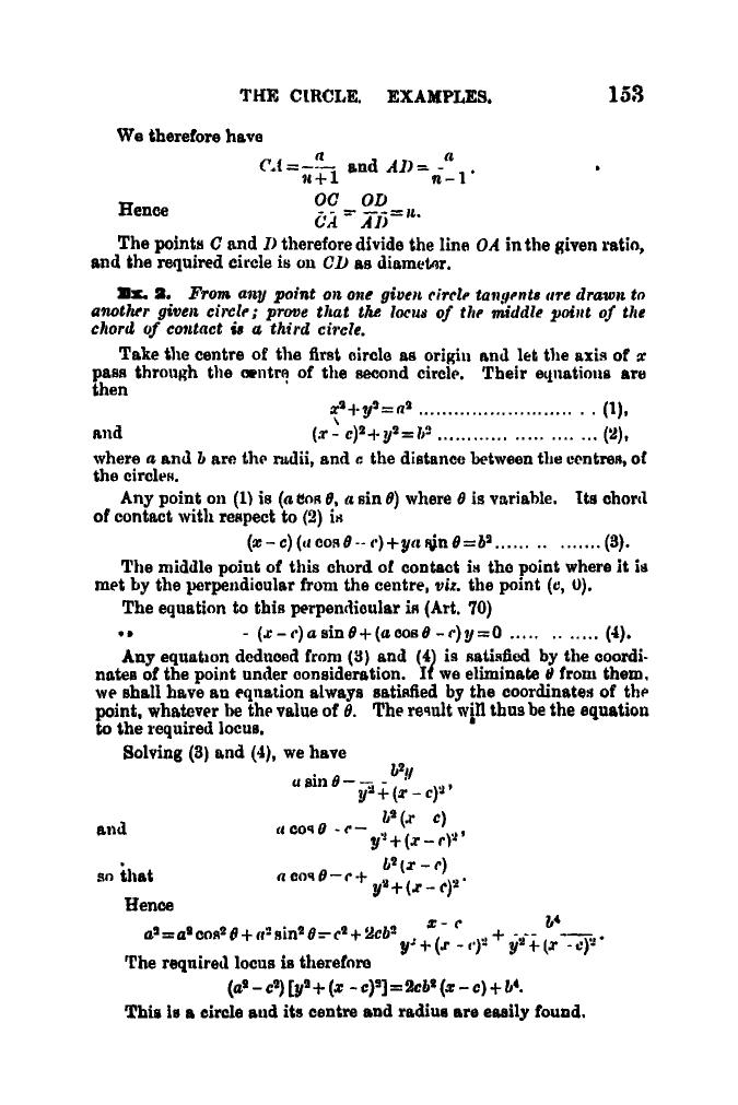 SL Loney: The Elements of Coordinate Geometry - Page 158