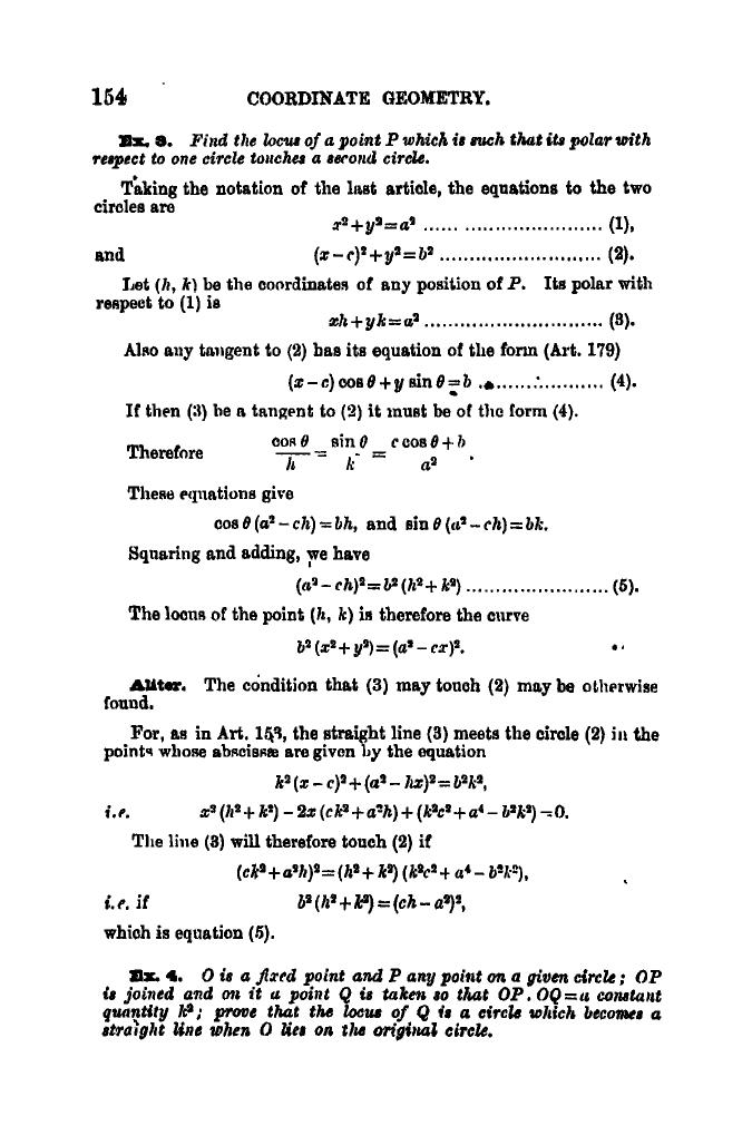 SL Loney: The Elements of Coordinate Geometry - Page 159