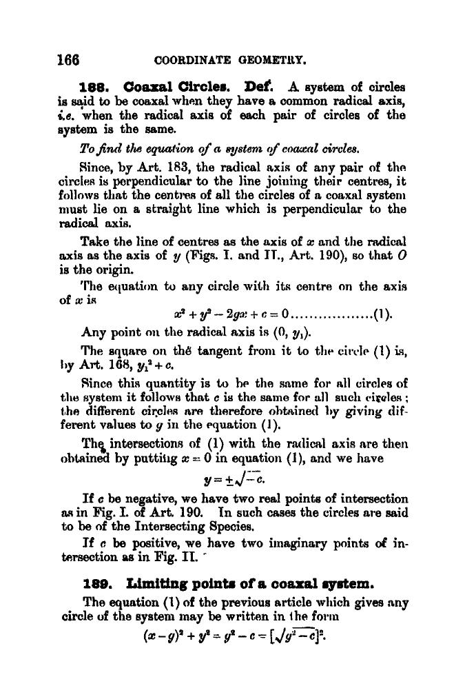 SL Loney: The Elements of Coordinate Geometry - Page 171