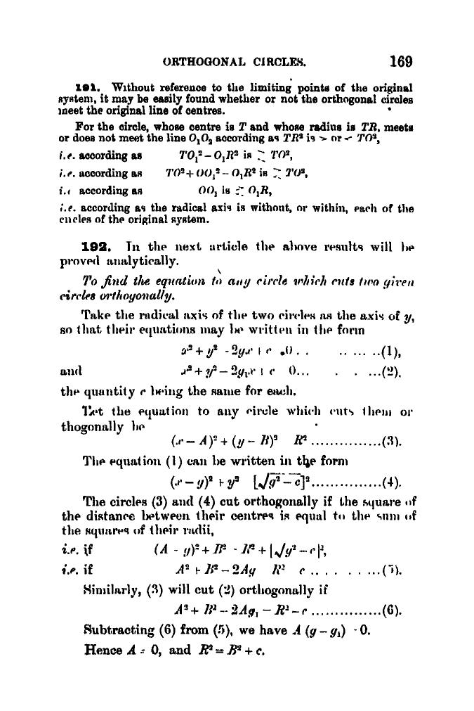 SL Loney: The Elements of Coordinate Geometry - Page 174