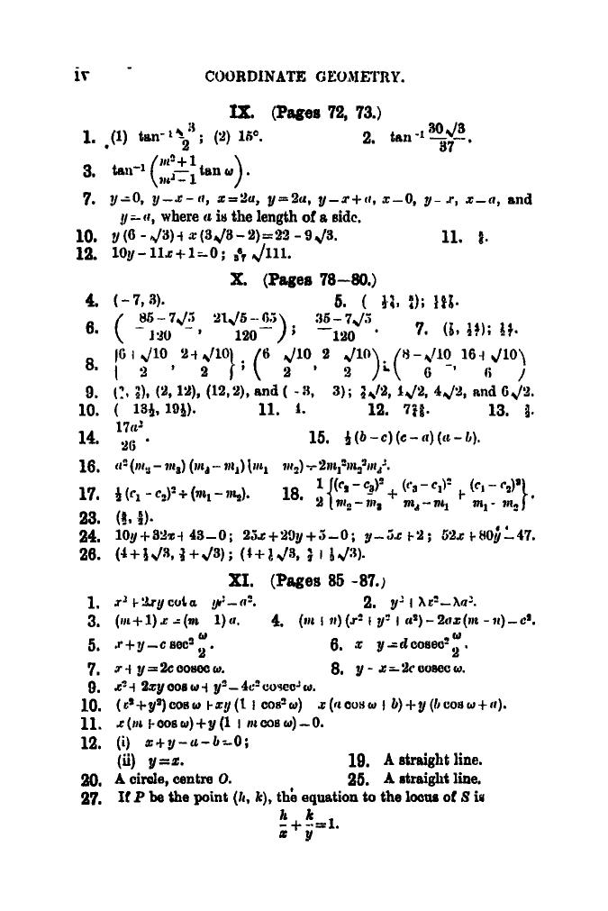 SL Loney: The Elements of Coordinate Geometry - Page 182