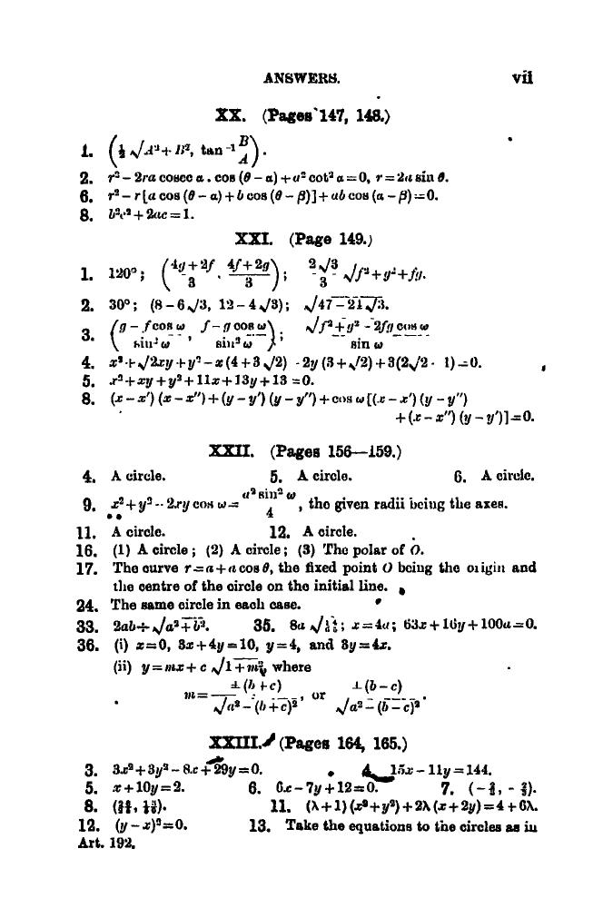 SL Loney: The Elements of Coordinate Geometry - Page 185