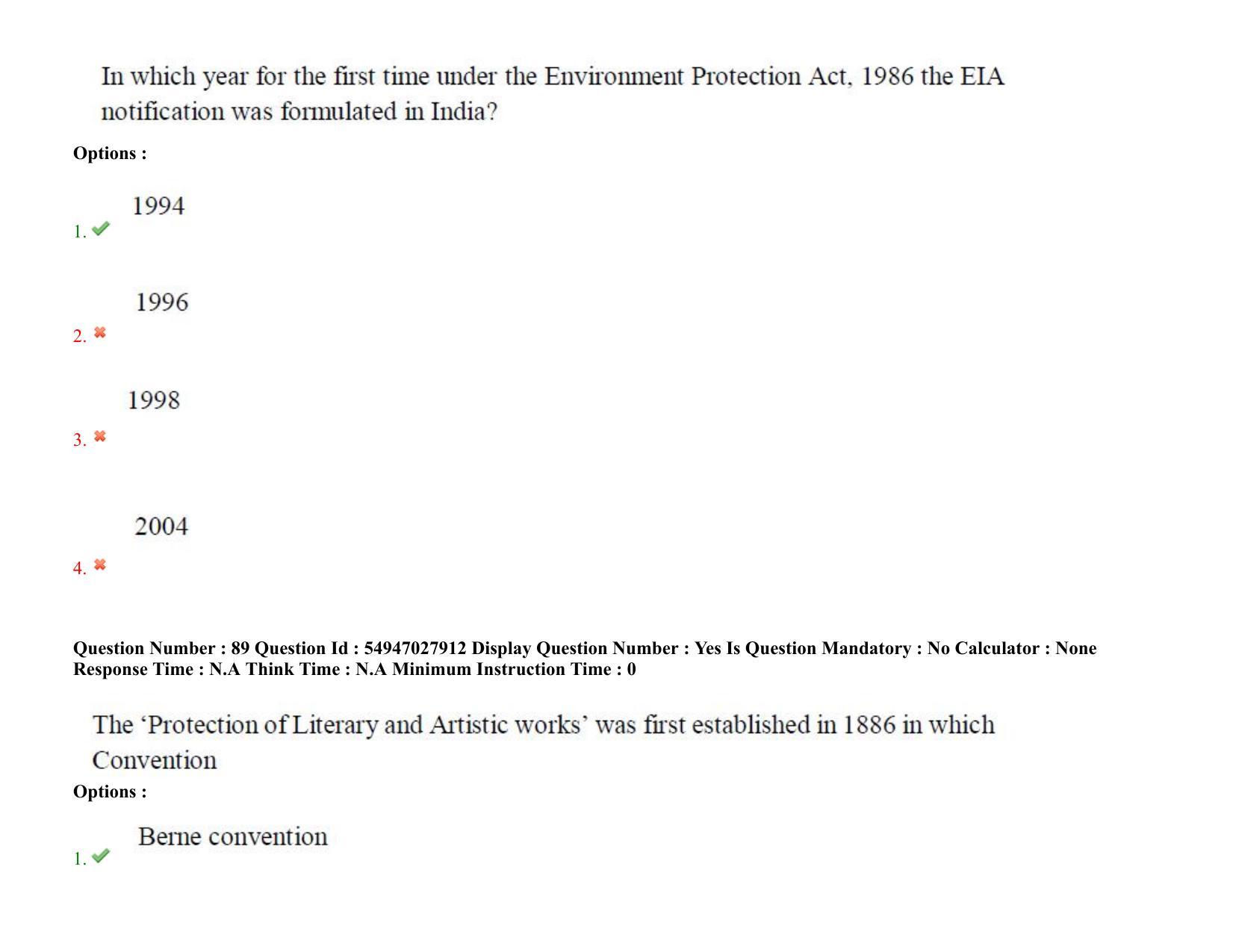 AP RCET 2022: Law - 19-10-2022 (Wednesday) Session-I Question Paper With keys - Page 69