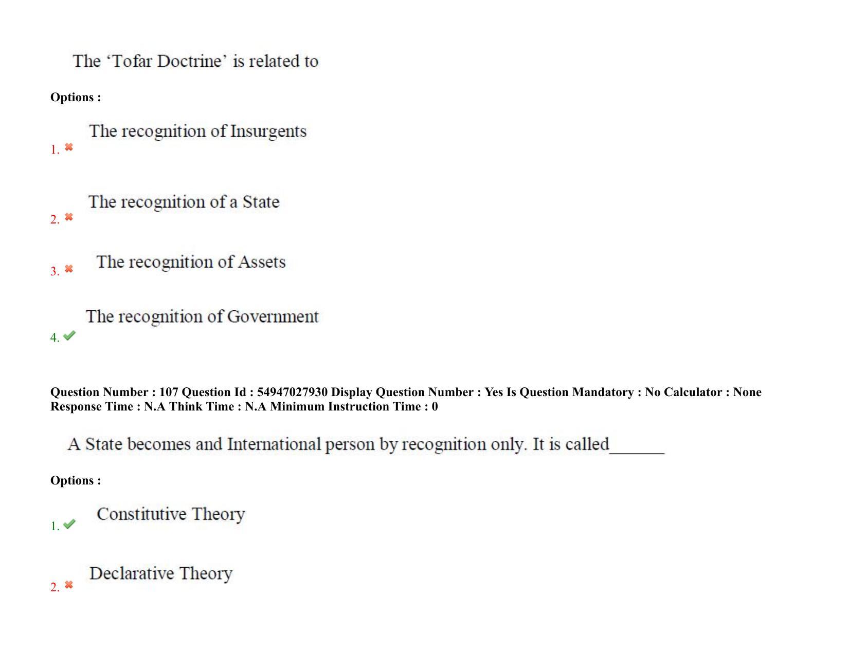 AP RCET 2022: Law - 19-10-2022 (Wednesday) Session-I Question Paper With keys - Page 82