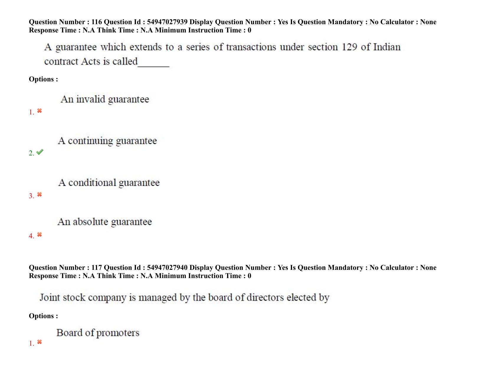 AP RCET 2022: Law - 19-10-2022 (Wednesday) Session-I Question Paper With keys - Page 89