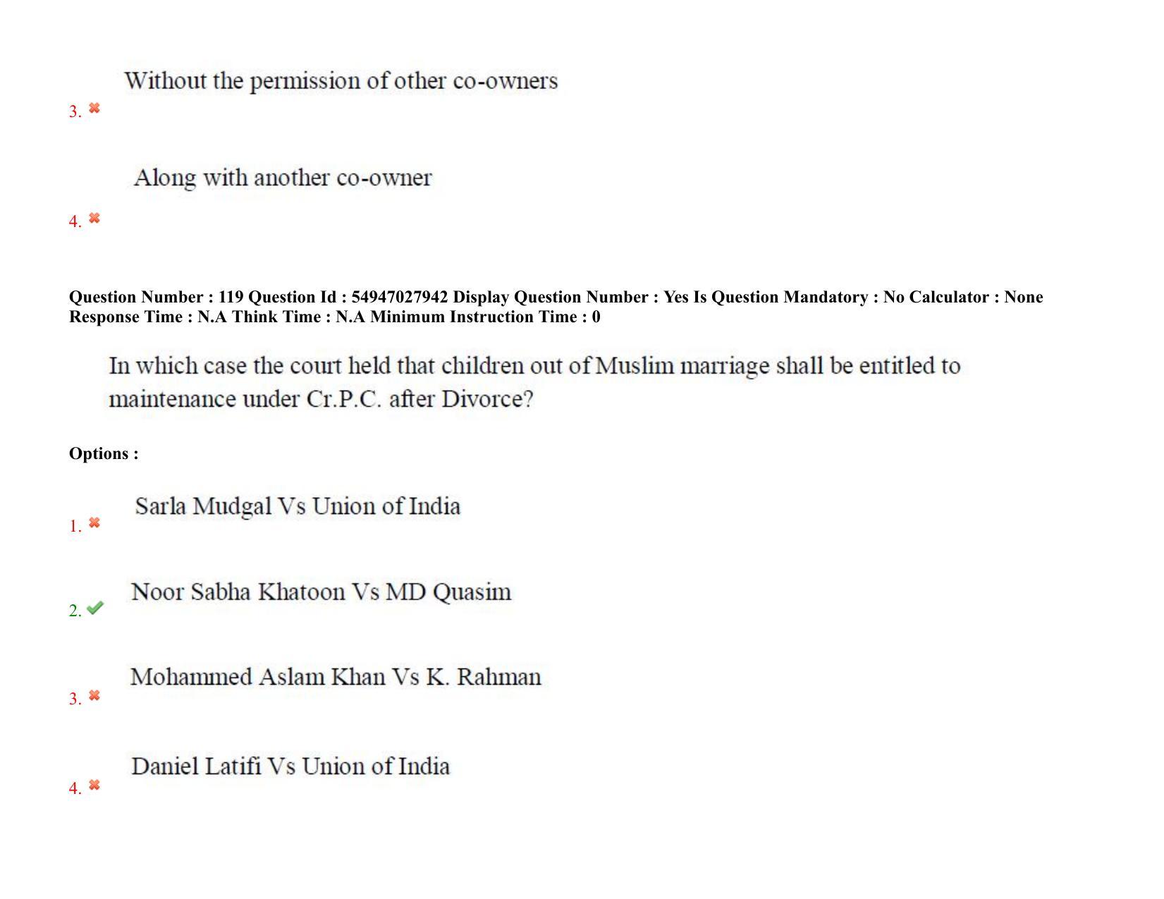 AP RCET 2022: Law - 19-10-2022 (Wednesday) Session-I Question Paper With keys - Page 91