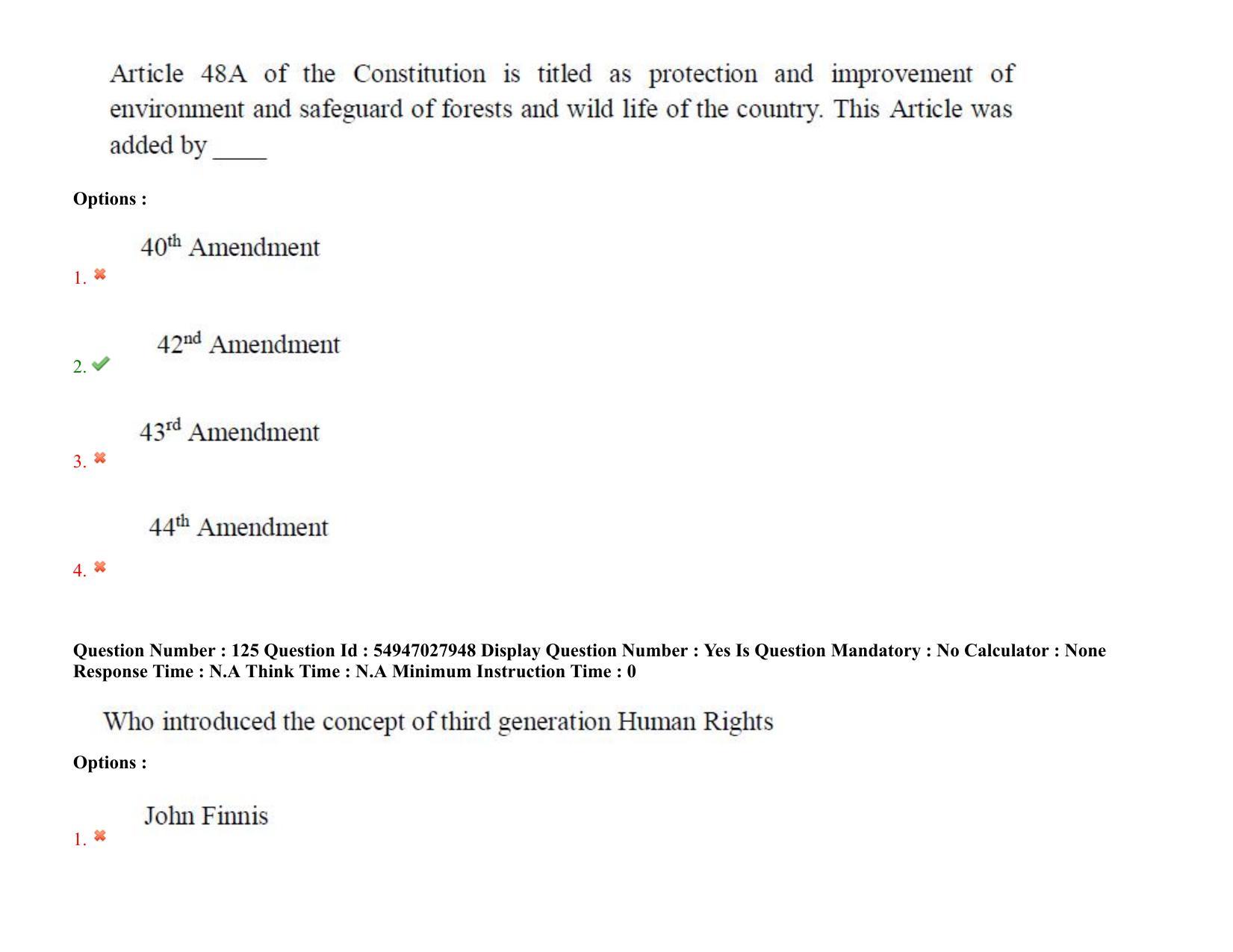 AP RCET 2022: Law - 19-10-2022 (Wednesday) Session-I Question Paper With keys - Page 95