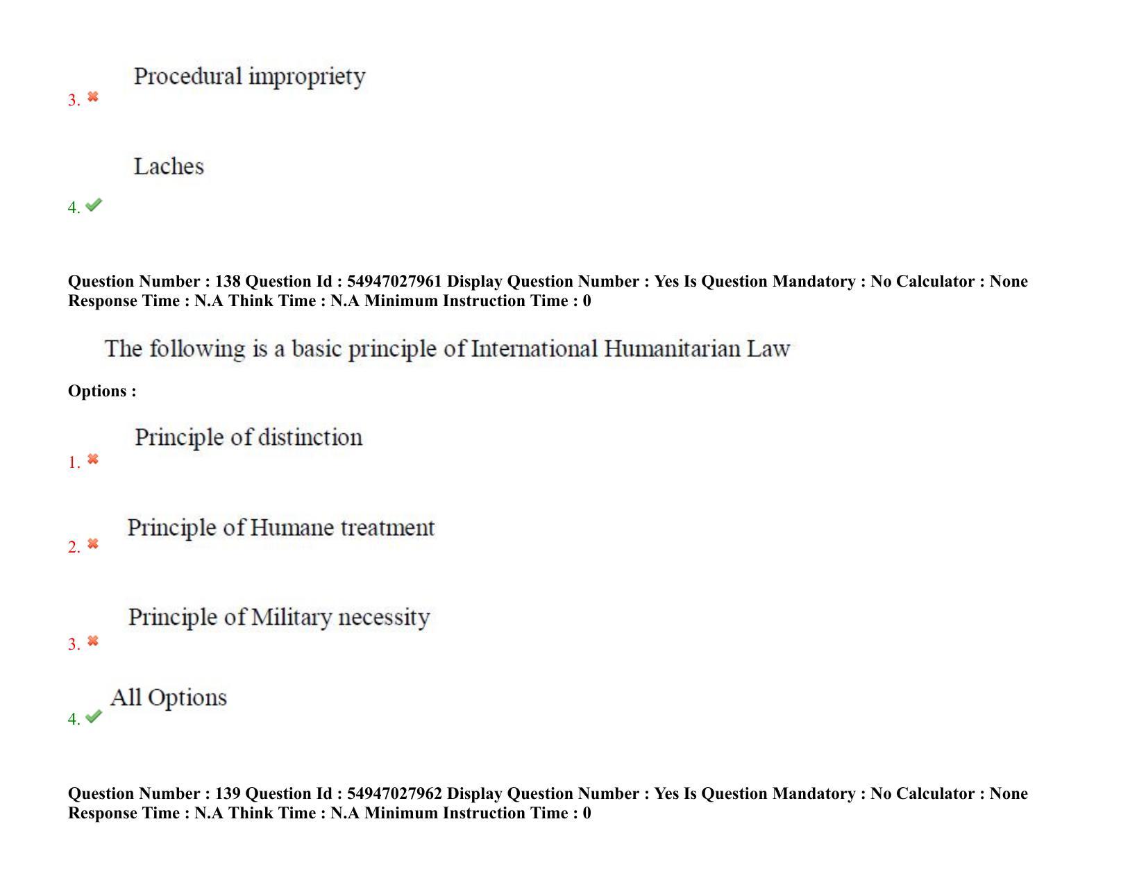 AP RCET 2022: Law - 19-10-2022 (Wednesday) Session-I Question Paper With keys - Page 105