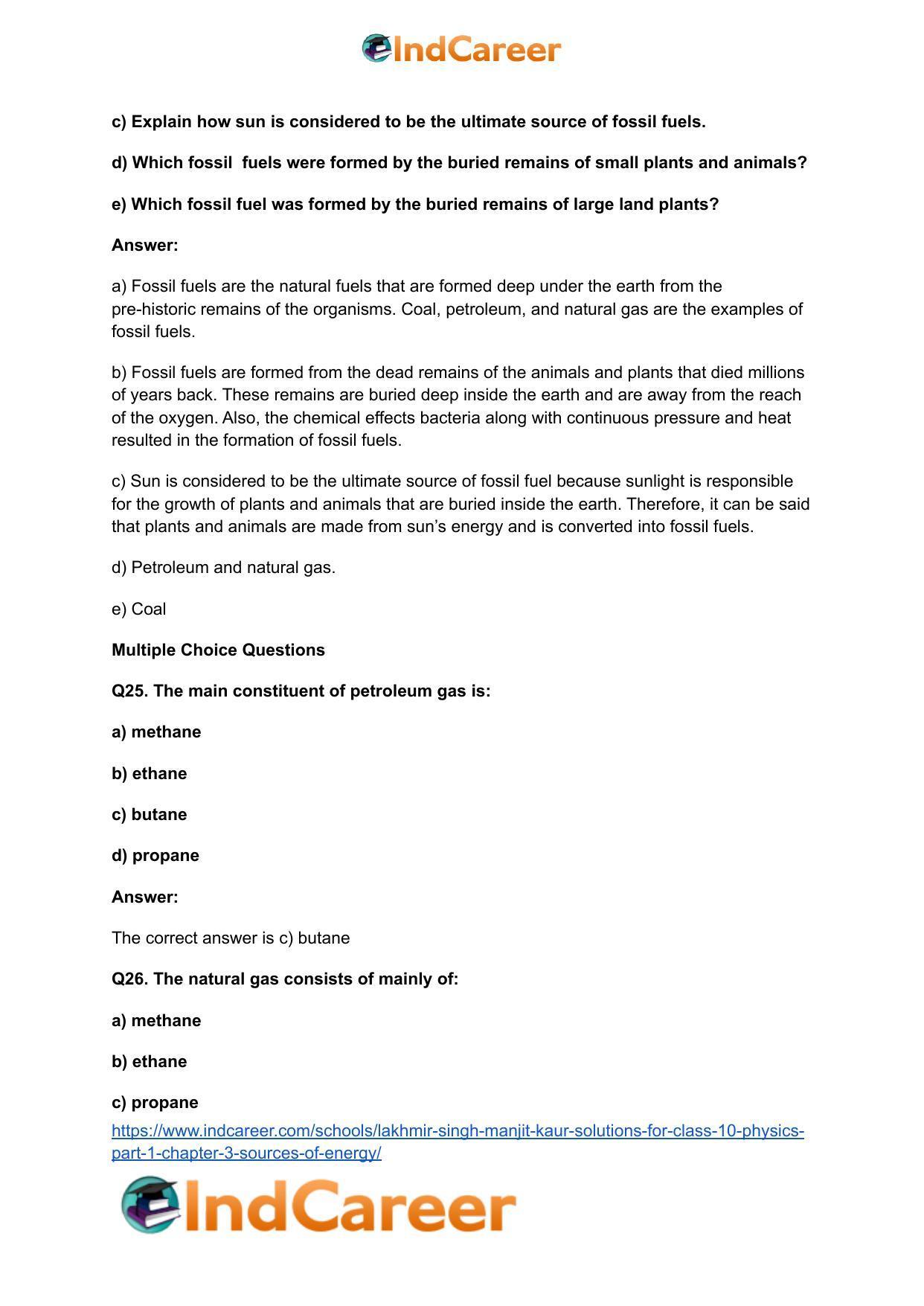 Lakhmir Singh Manjit Kaur  Solutions for Class 10 Physics (Part 1) Chapter 3- Sources Of Energy - Page 15