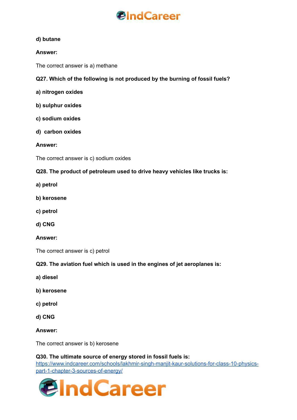 Lakhmir Singh Manjit Kaur  Solutions for Class 10 Physics (Part 1) Chapter 3- Sources Of Energy - Page 16