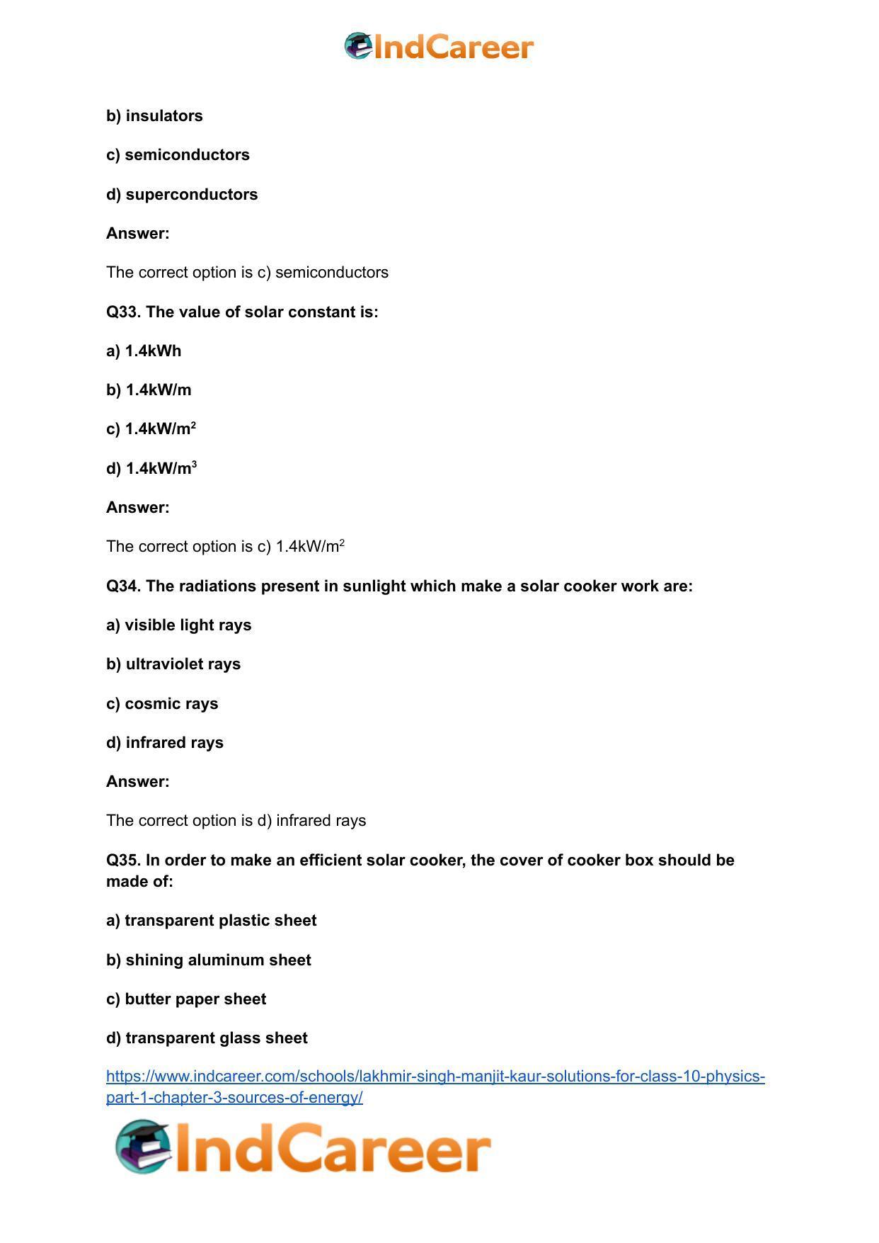 Lakhmir Singh Manjit Kaur  Solutions for Class 10 Physics (Part 1) Chapter 3- Sources Of Energy - Page 20