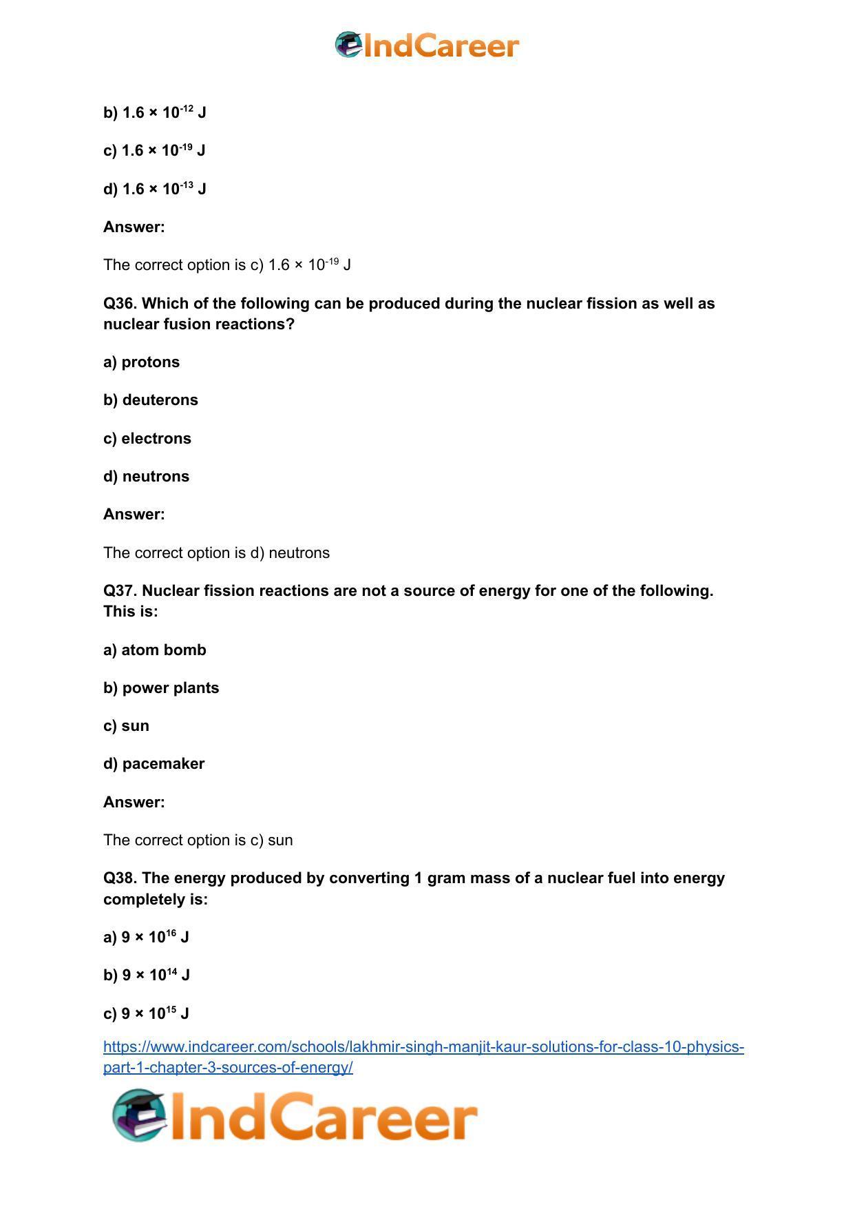 Lakhmir Singh Manjit Kaur  Solutions for Class 10 Physics (Part 1) Chapter 3- Sources Of Energy - Page 28
