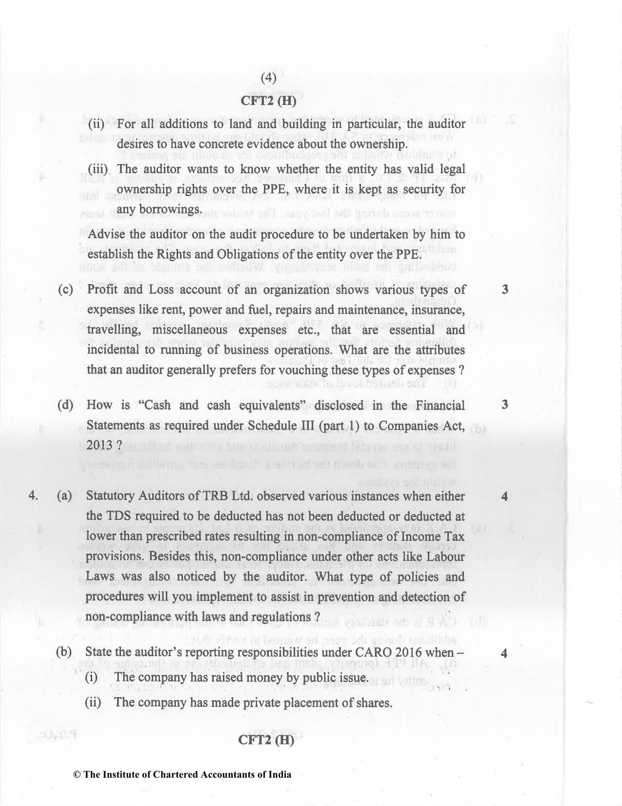 CA Inter Dec 2021 Question Paper - Paper 6 – Auditing and Assurance - Page 4