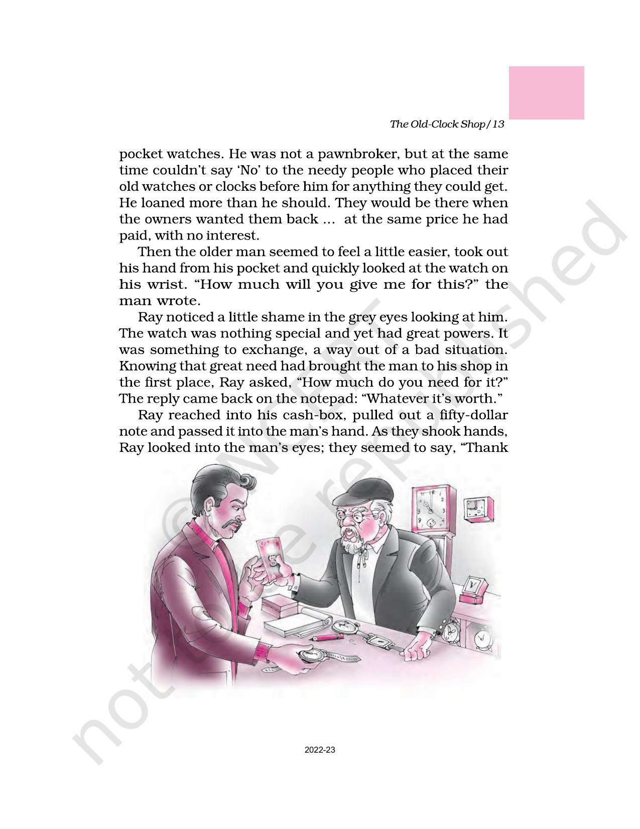 NCERT Book for Class 6 English(A Pact with the Sun) : Chapter 4-The Old-Clock Shop - Page 3
