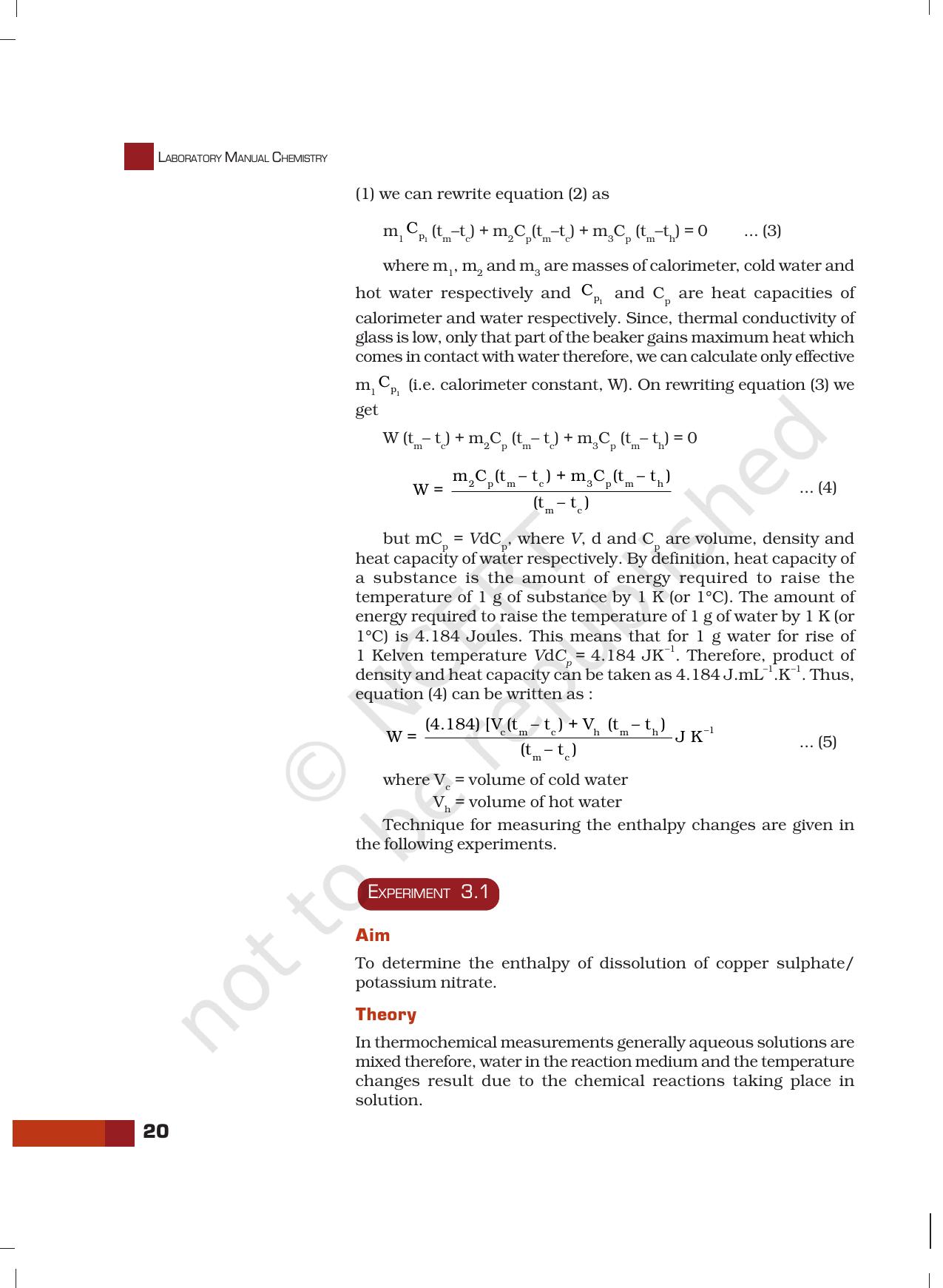 NCERT Laboratory Manuals for Class XII Chemistry - Unit 3 (Thermochemical Measurement) - Page 2