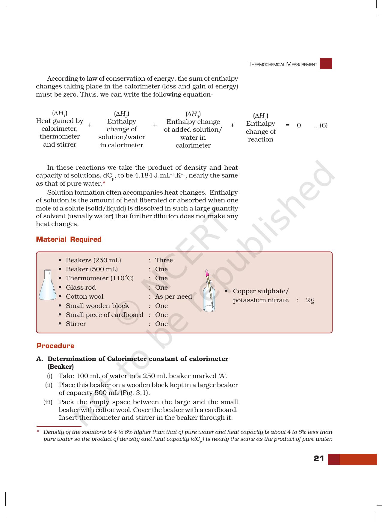 NCERT Laboratory Manuals for Class XII Chemistry - Unit 3 (Thermochemical Measurement) - Page 3