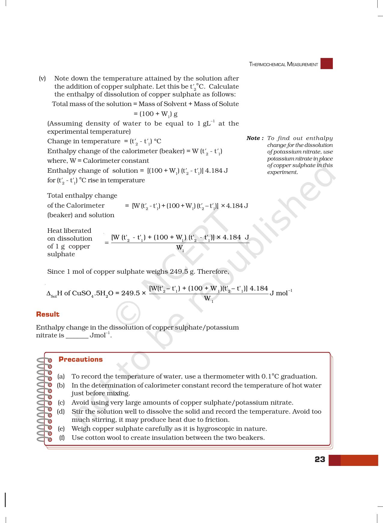 NCERT Laboratory Manuals for Class XII Chemistry - Unit 3 (Thermochemical Measurement) - Page 5