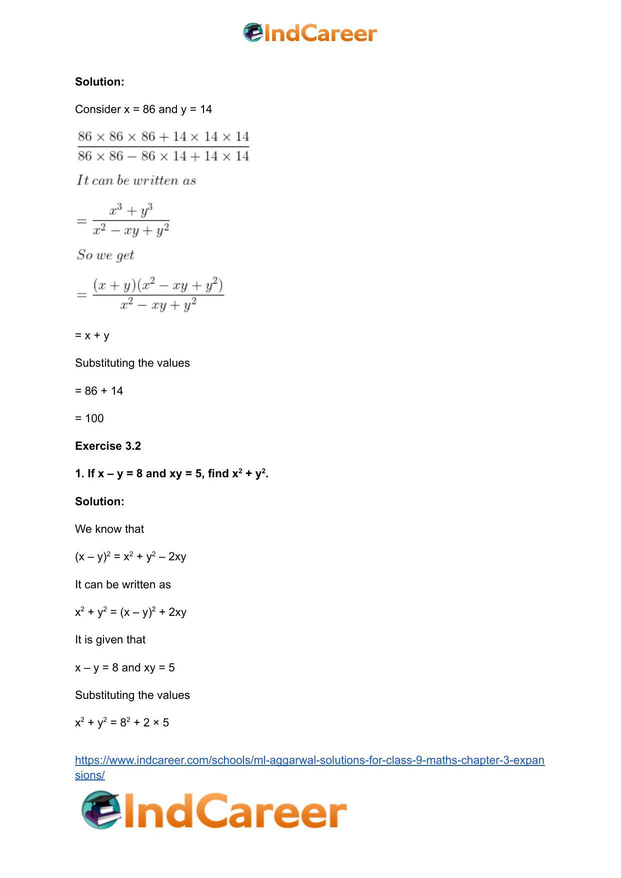 ML Aggarwal Solutions for Class 9 Maths Chapter 3- Expansions - Page 19