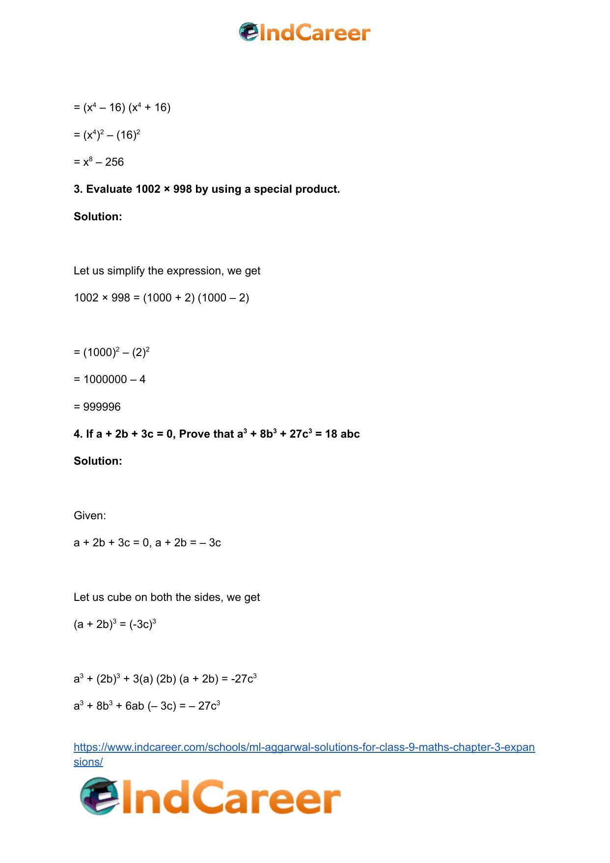 ML Aggarwal Solutions for Class 9 Maths Chapter 3- Expansions - Page 53