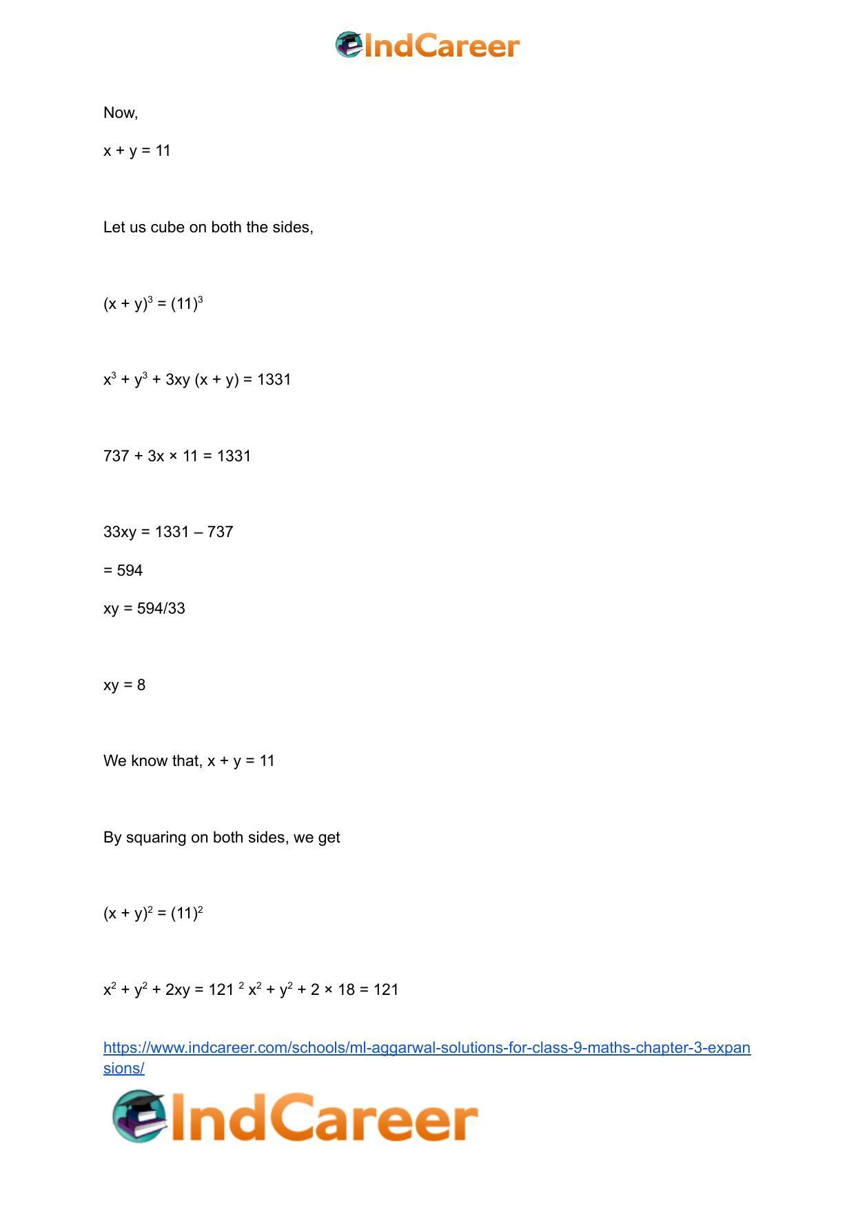 ML Aggarwal Solutions for Class 9 Maths Chapter 3- Expansions - Page 60