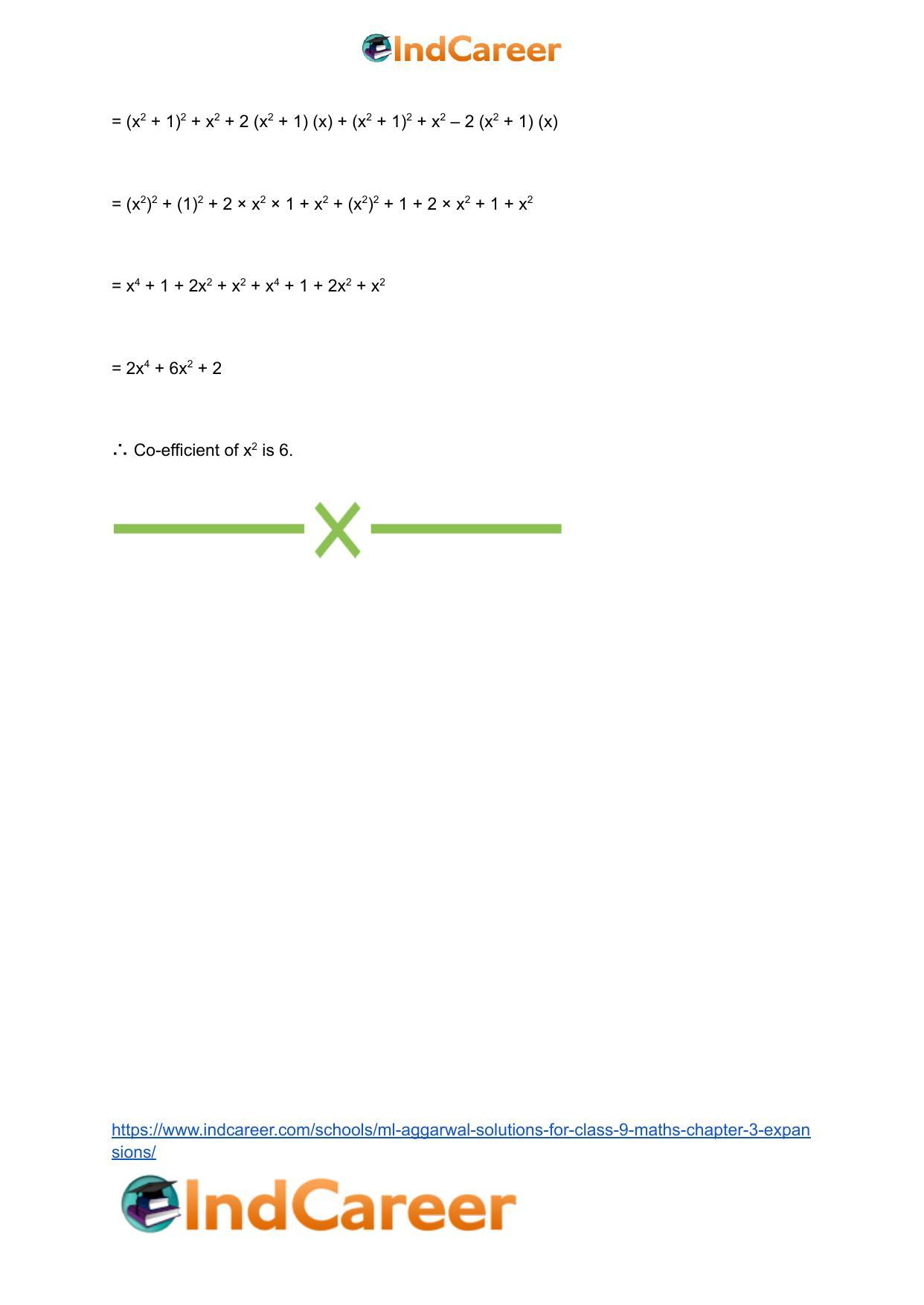 ML Aggarwal Solutions for Class 9 Maths Chapter 3- Expansions - Page 63