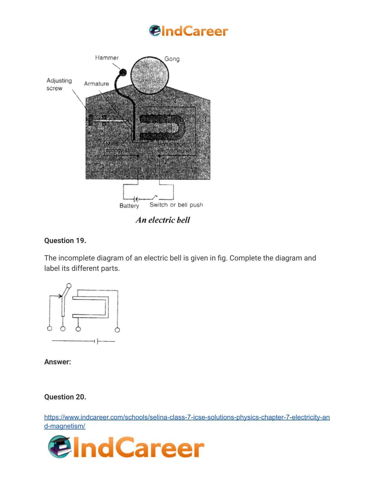 Selina Class 7 ICSE Solutions Physics : Chapter 7- Electricity and Magnetism - Page 18