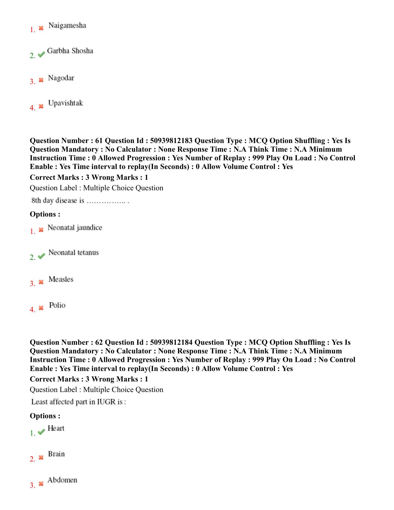 BHU RET Prasuti Tantra 2020 Question Paper - Page 37