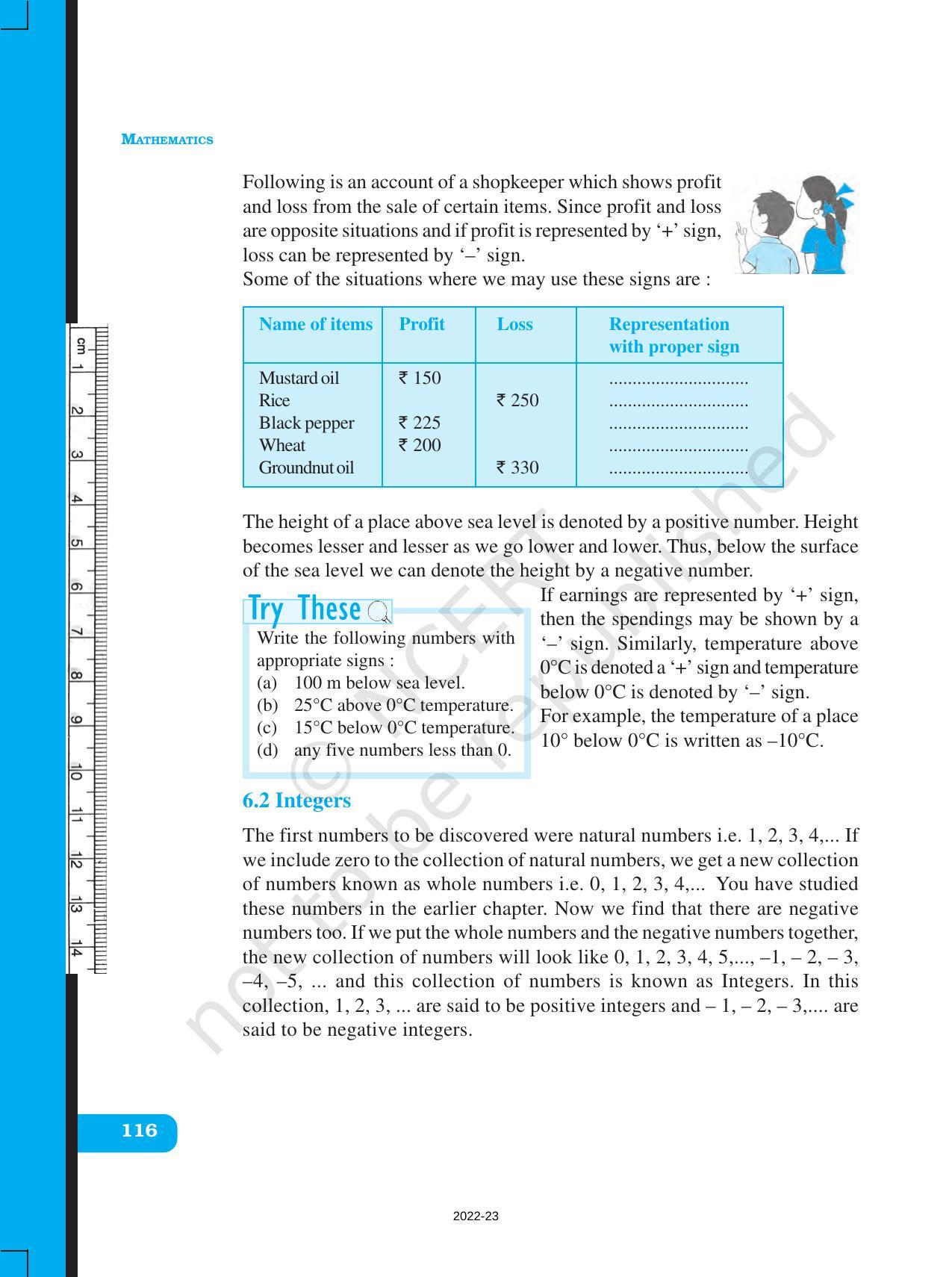 NCERT Book for Class 6 Maths: Chapter 6-Integers - Page 4