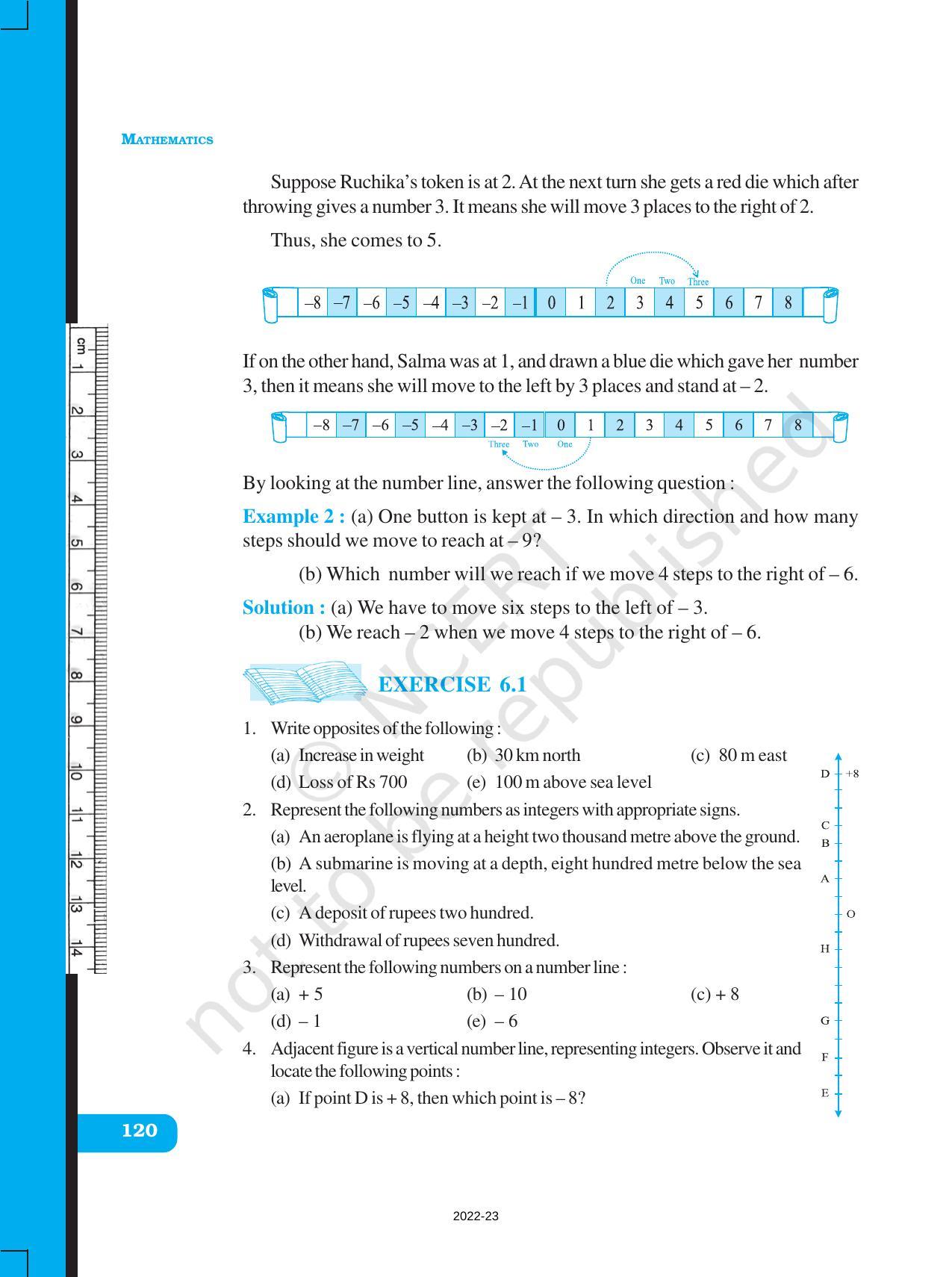 NCERT Book for Class 6 Maths: Chapter 6-Integers - Page 8