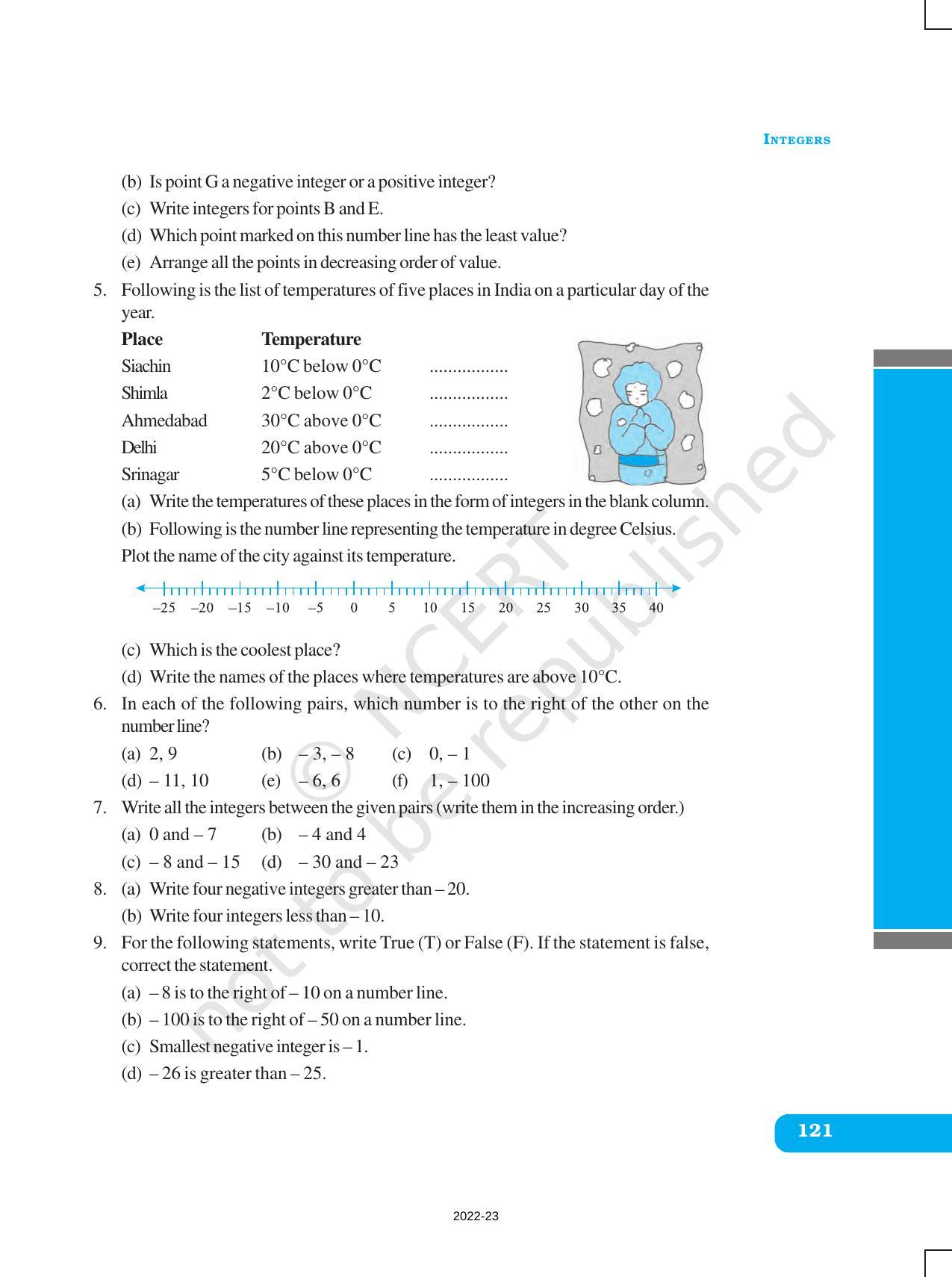 NCERT Book for Class 6 Maths: Chapter 6-Integers - Page 9