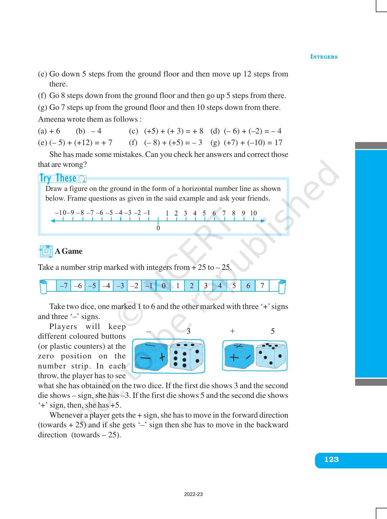 NCERT Book for Class 6 Maths: Chapter 6-Integers - Page 11