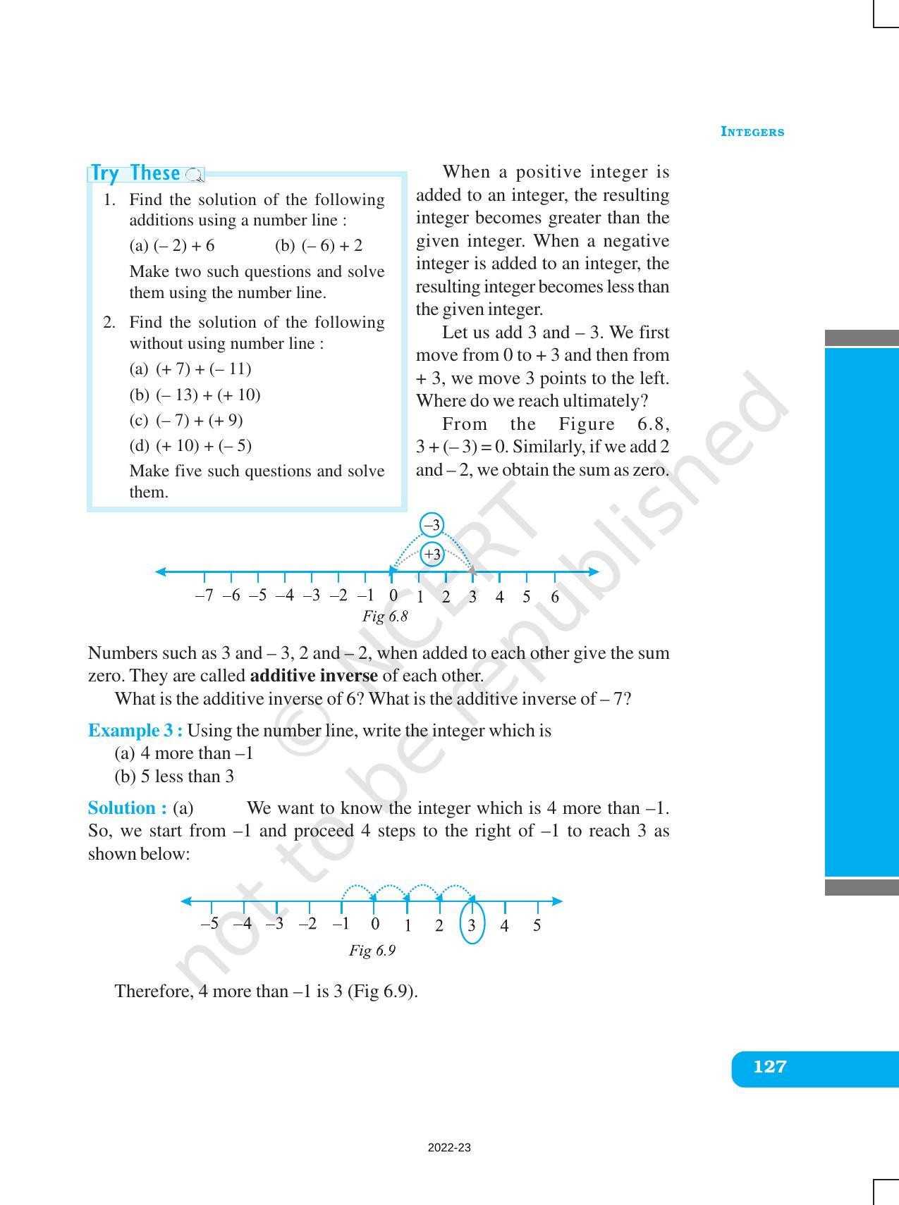 NCERT Book for Class 6 Maths: Chapter 6-Integers - Page 15