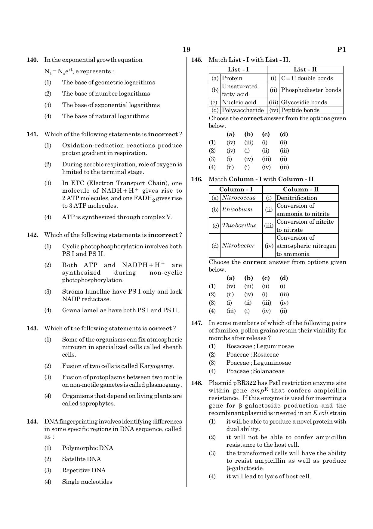 NEET P1 2021 Question Paper - Page 19