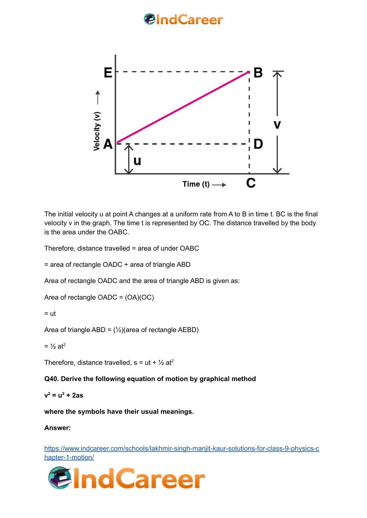 Lakhmir Singh Manjit Kaur Solutions for Class 9 Physics: Chapter 1- Motion - Page 35
