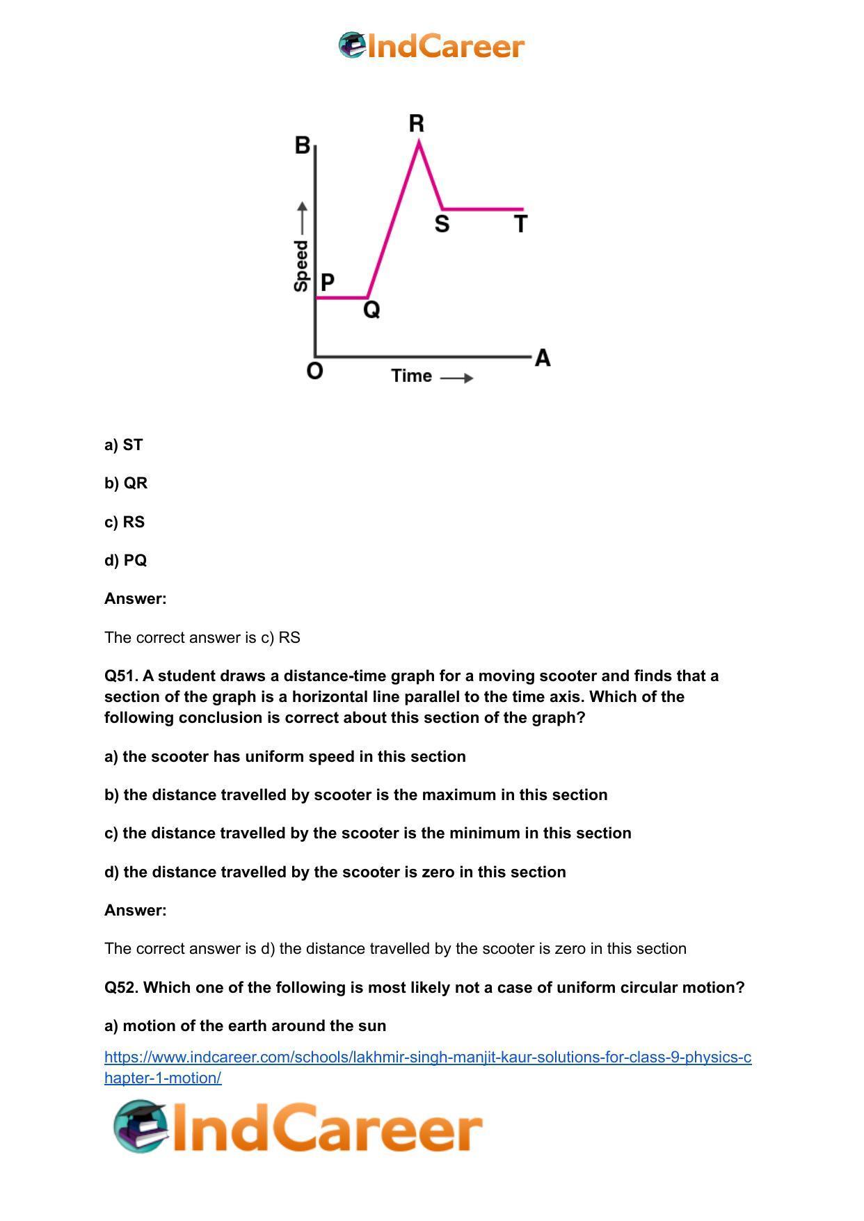 Lakhmir Singh Manjit Kaur Solutions for Class 9 Physics: Chapter 1- Motion - Page 40