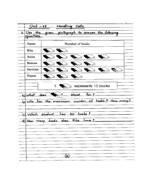 Worksheet for Class 3 Mathematics Handling Data Assignment