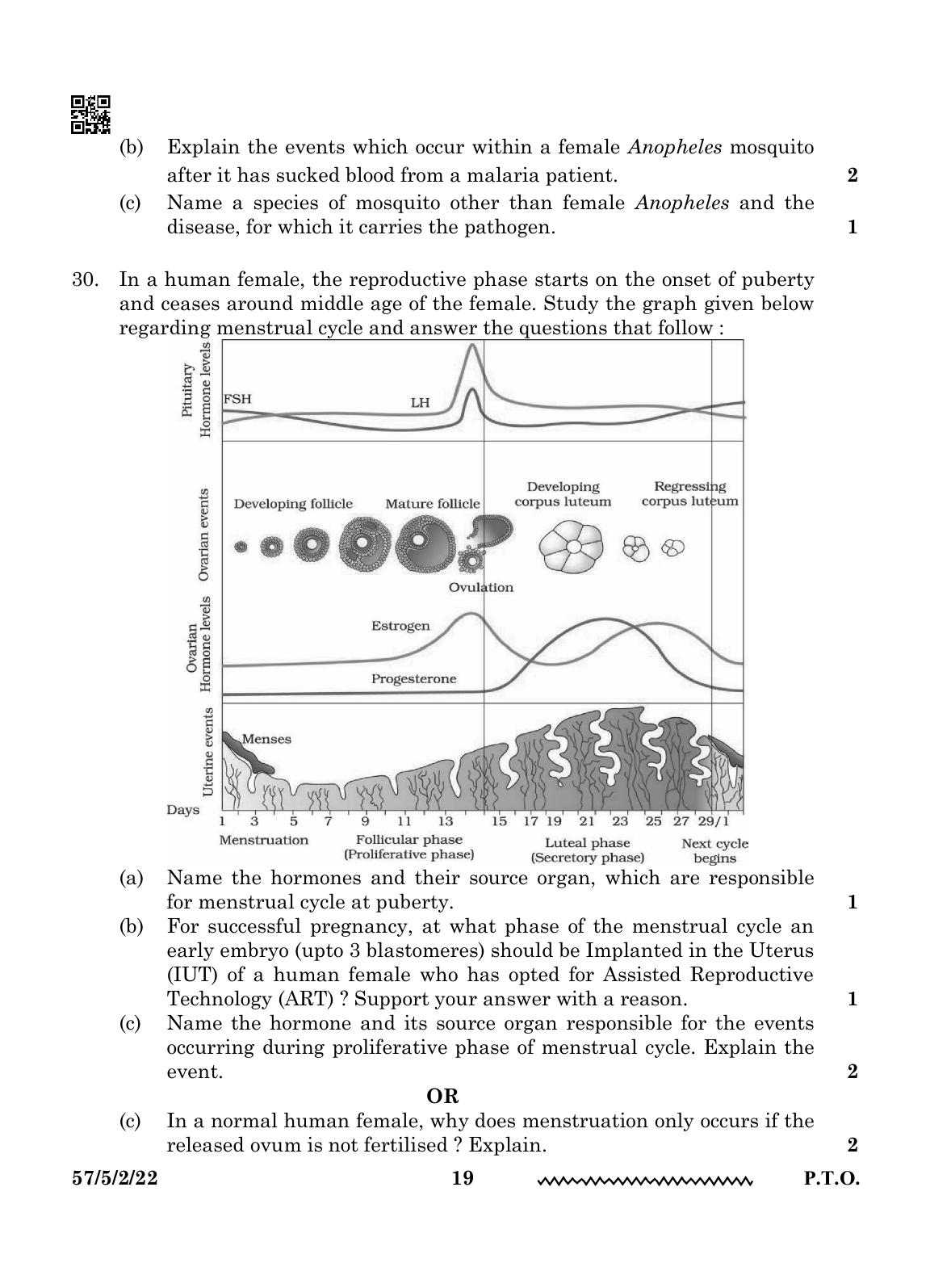 CBSE Class 12 57-5-2 Biology 2024 Question Paper - Page 19