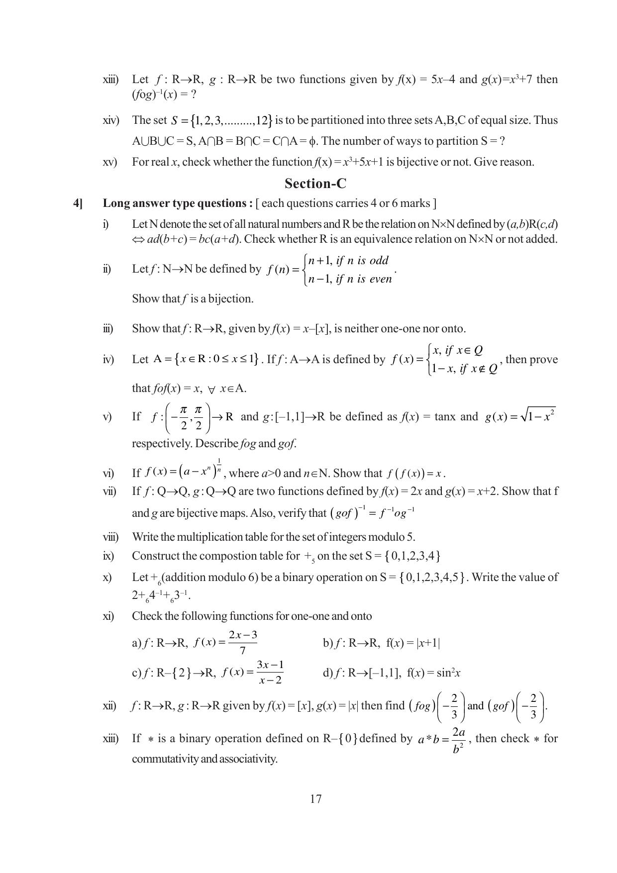 Tripura Board Class 12 Mathematics English Version Workbooks - Page 17