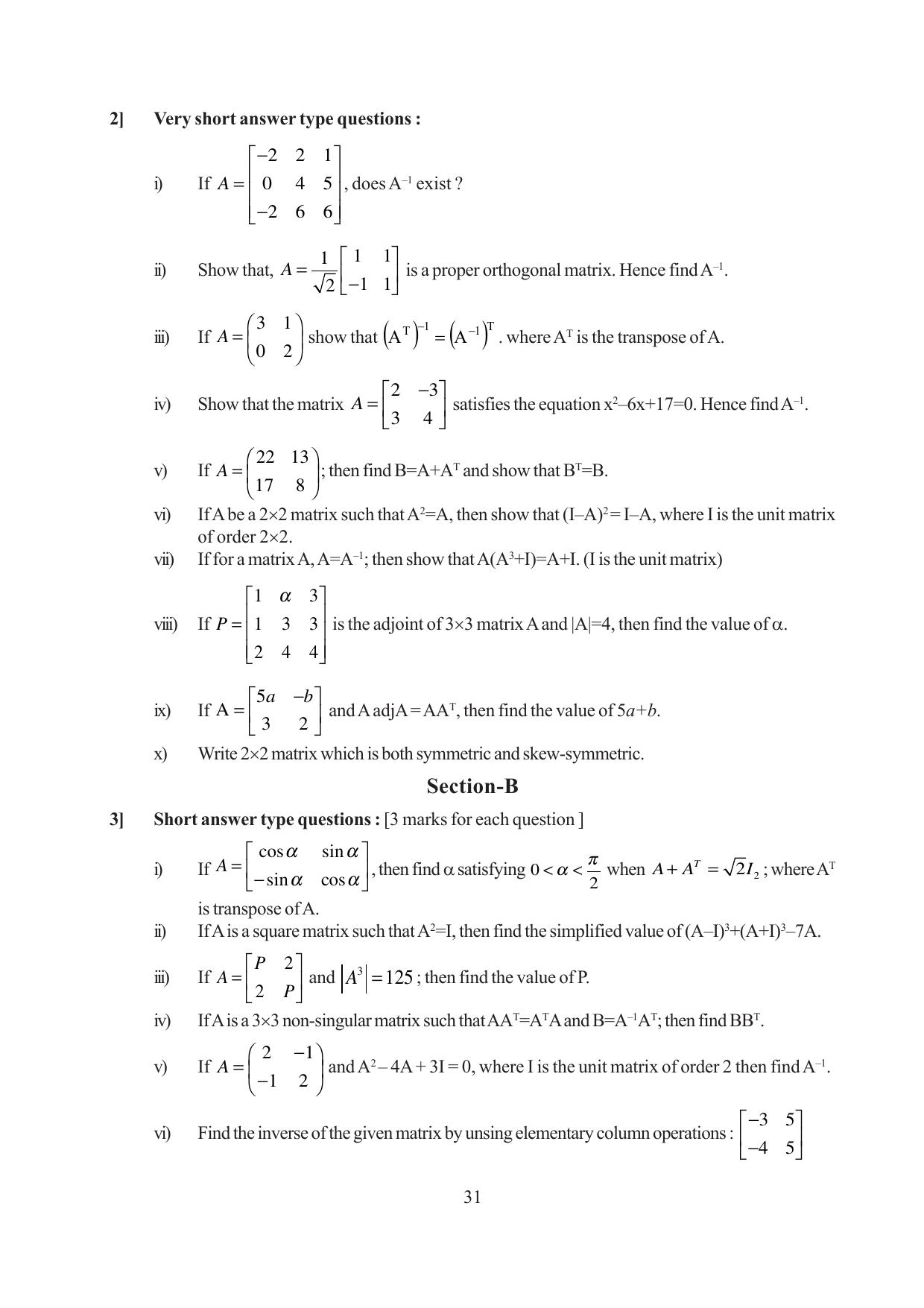 Tripura Board Class 12 Mathematics English Version Workbooks - Page 31