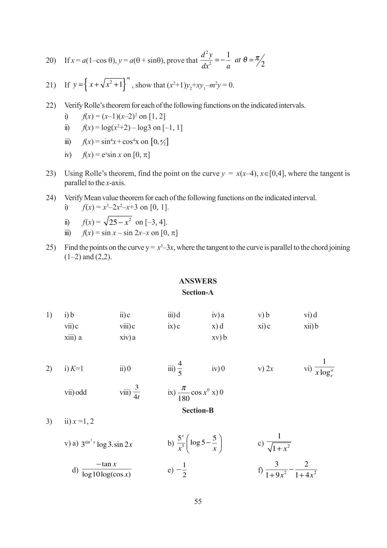 Tripura Board Class 12 Mathematics English Version Workbooks - Page 55