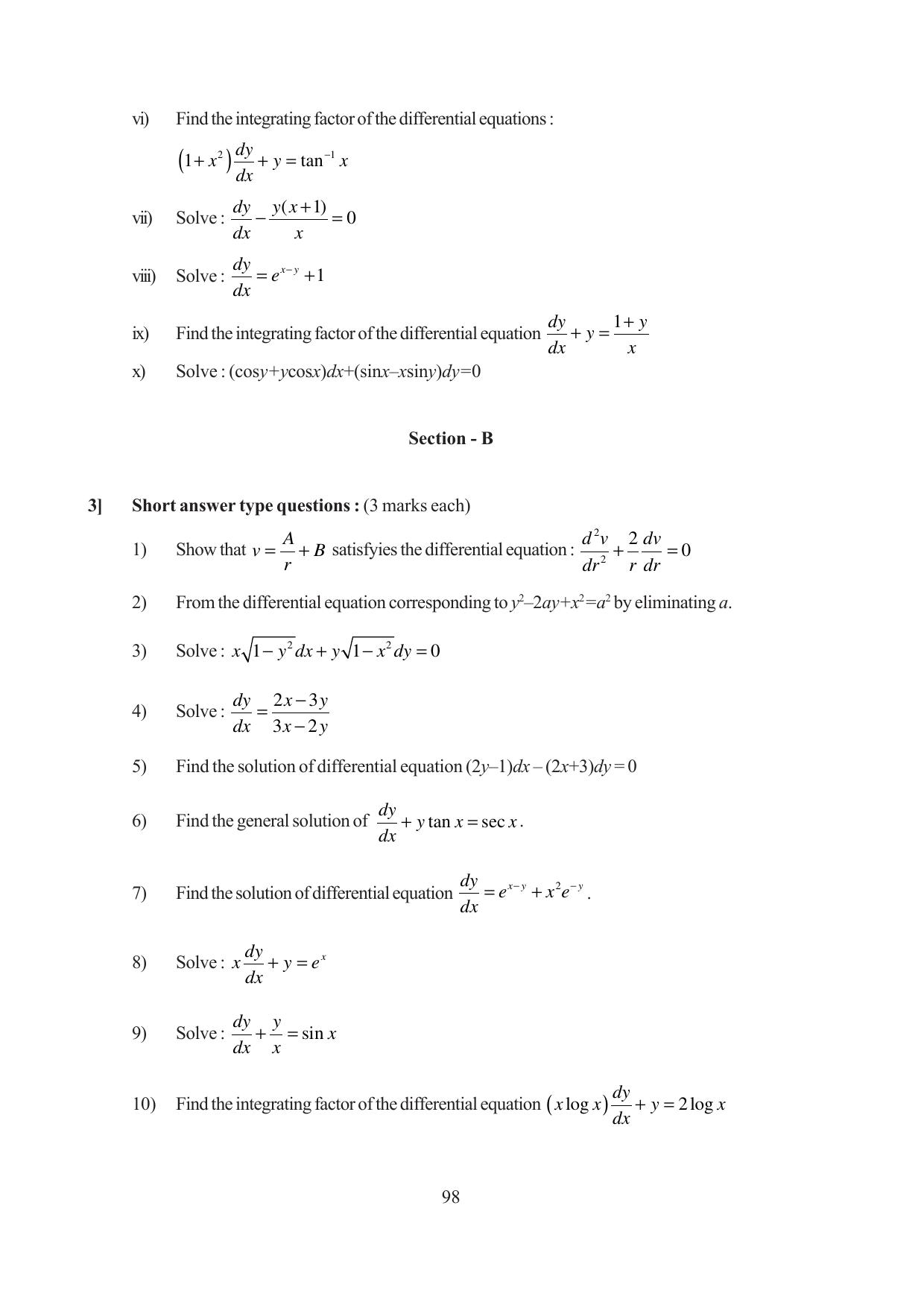 Tripura Board Class 12 Mathematics English Version Workbooks - Page 98