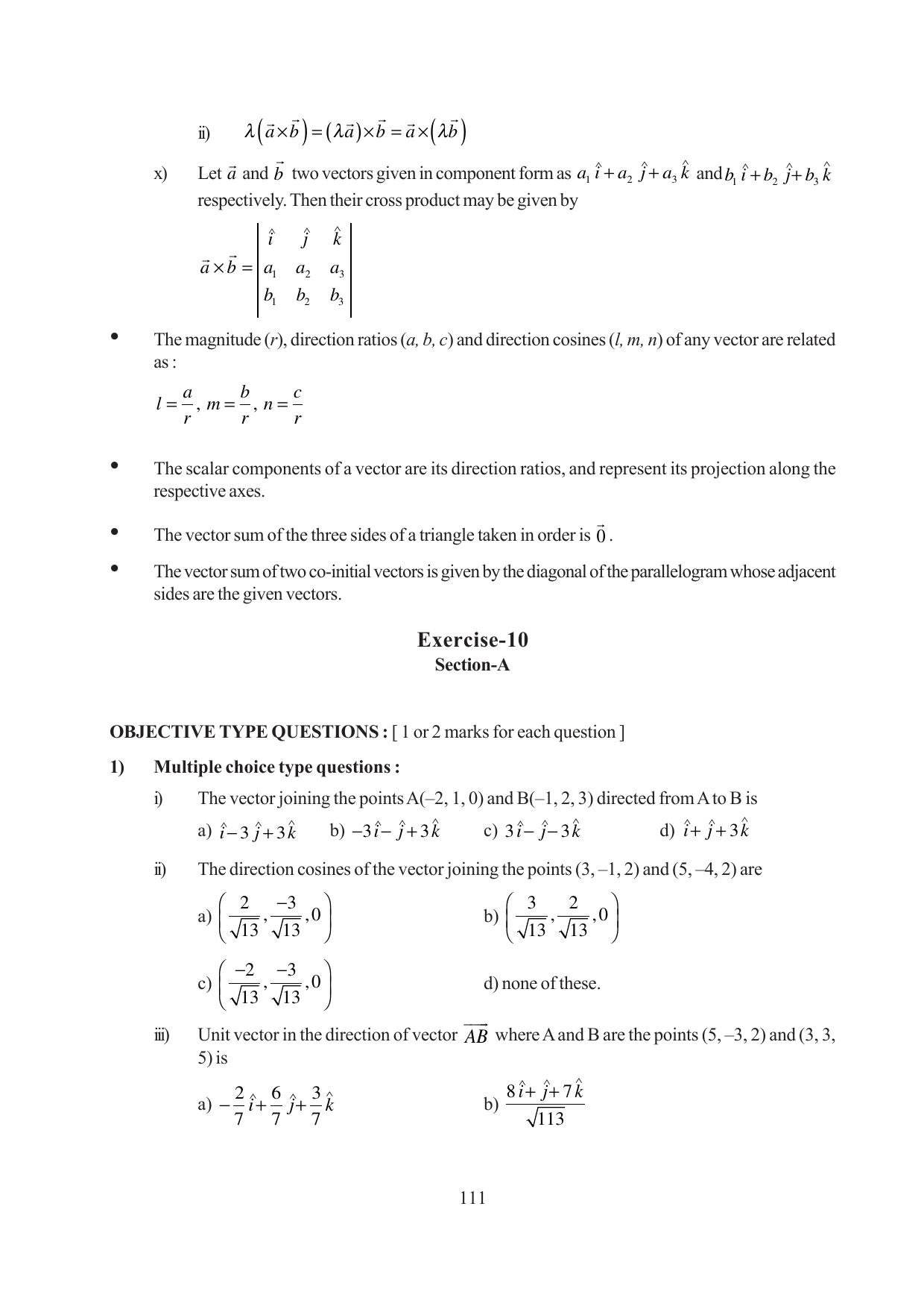 Tripura Board Class 12 Mathematics English Version Workbooks - Page 111