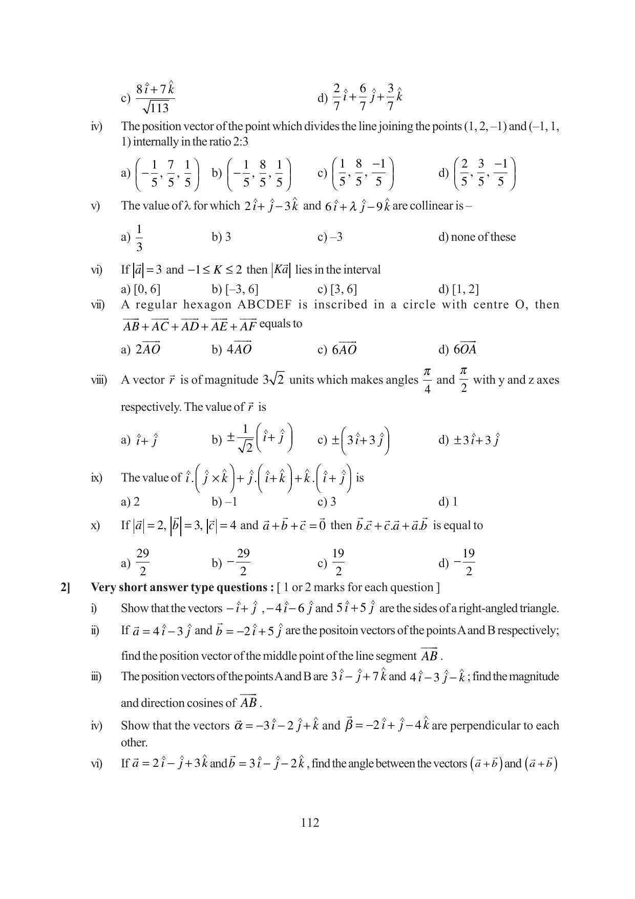 Tripura Board Class 12 Mathematics English Version Workbooks - Page 112