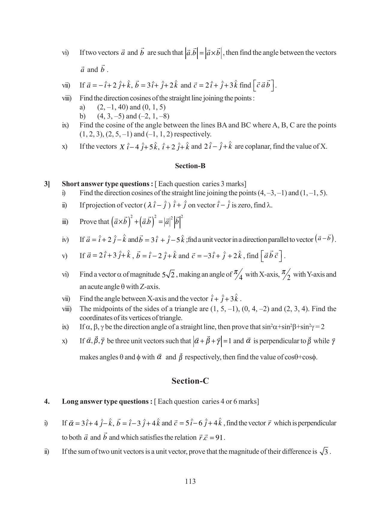 Tripura Board Class 12 Mathematics English Version Workbooks - Page 113