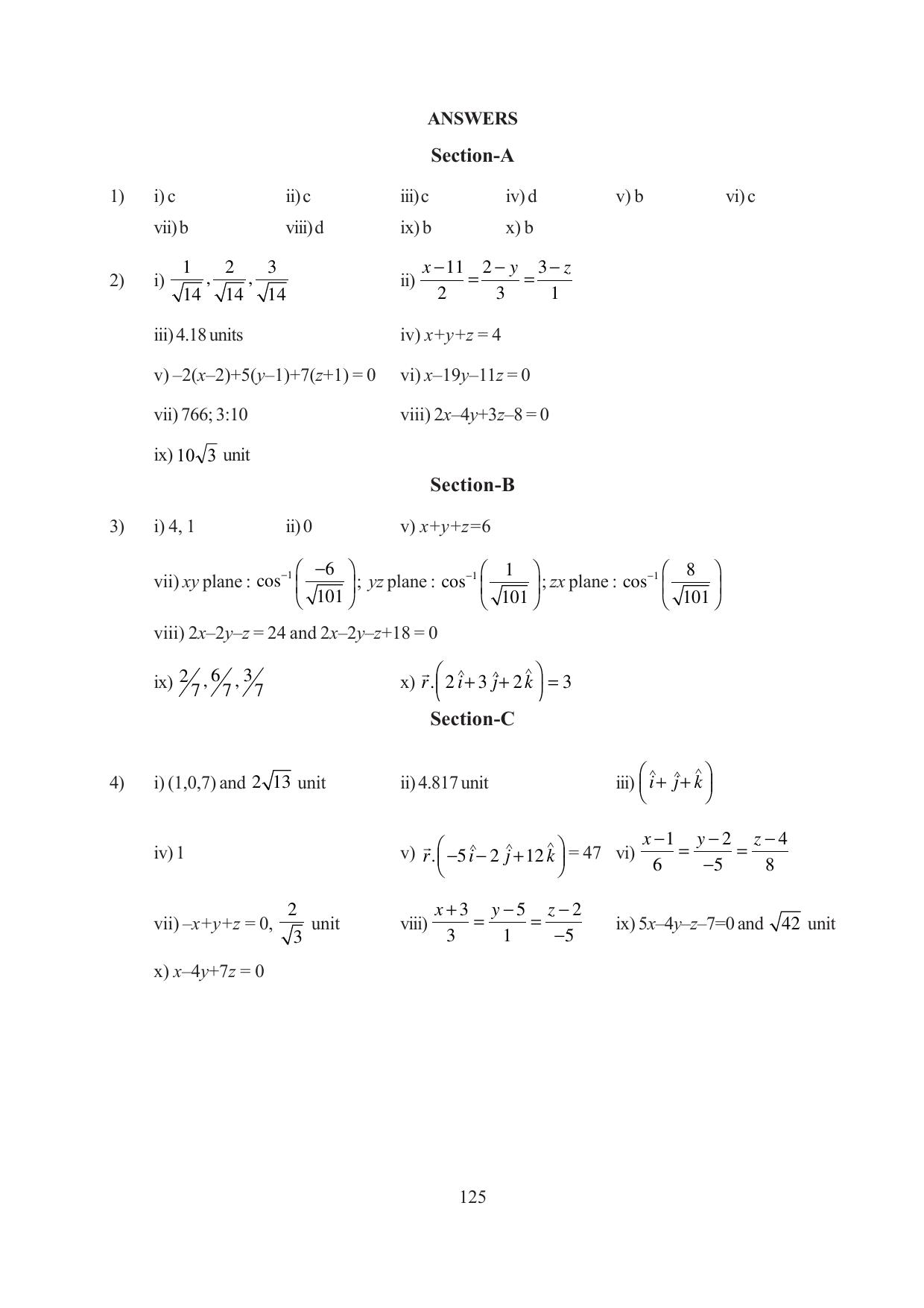 Tripura Board Class 12 Mathematics English Version Workbooks - Page 125