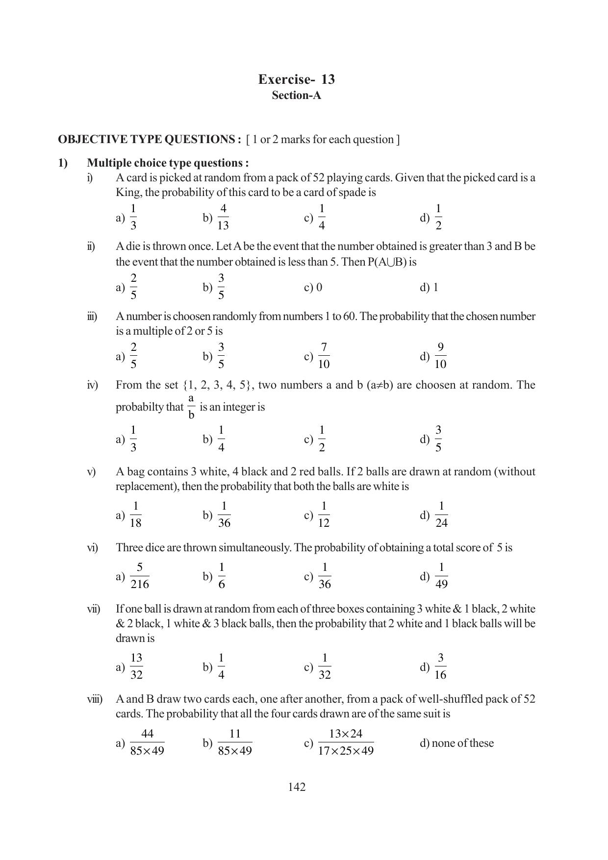Tripura Board Class 12 Mathematics English Version Workbooks - Page 142