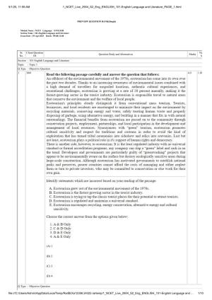 NCET 2025 Question Paper - English Language and Literature