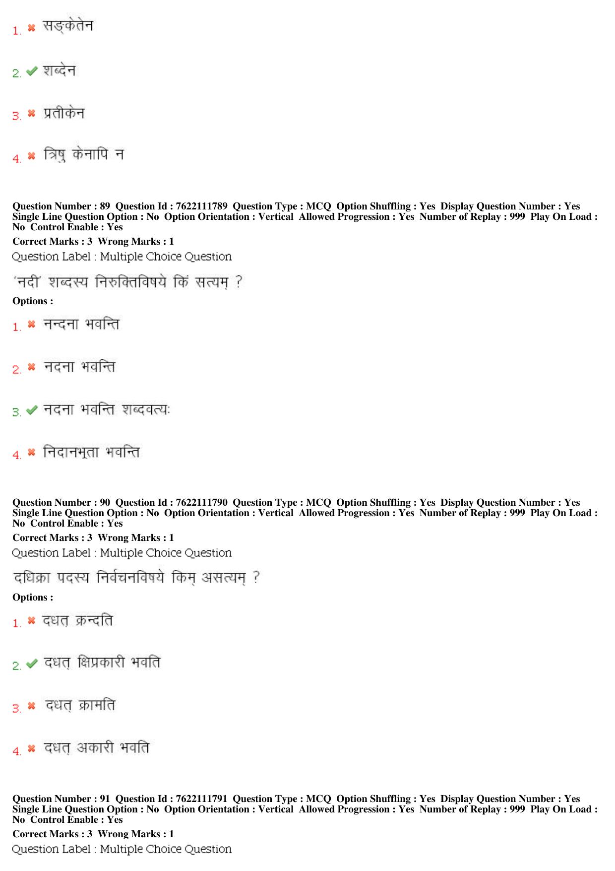 BHU RET Rigveda 2019 Question Paper - Page 40